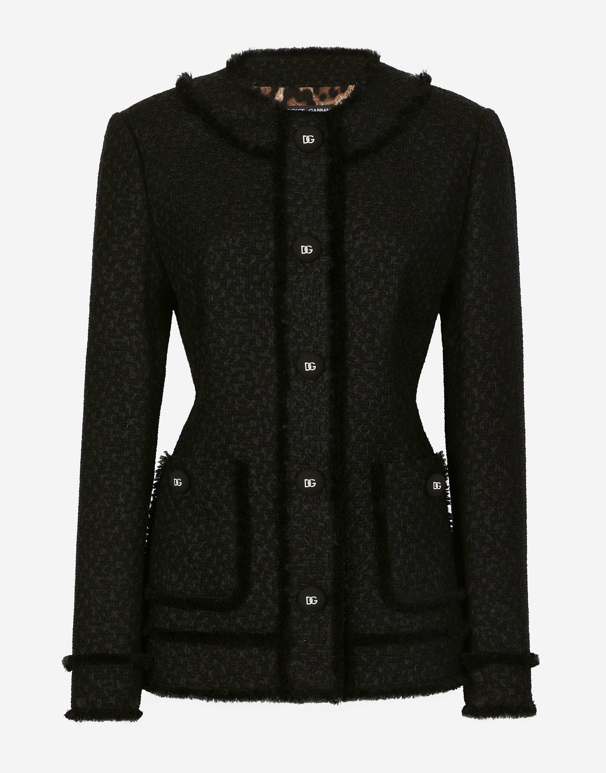 魅力【Dolce & Gabbana】シングルブレスト ツイード ジャケット F2940TGDCLW_N0000_0.jpg