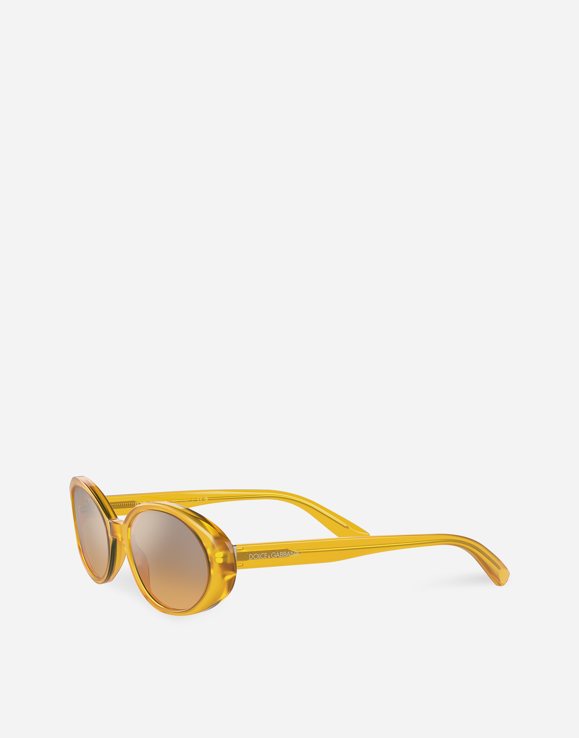 Shop Dolce & Gabbana Re-edition Sunglasses In Opaline Yellow