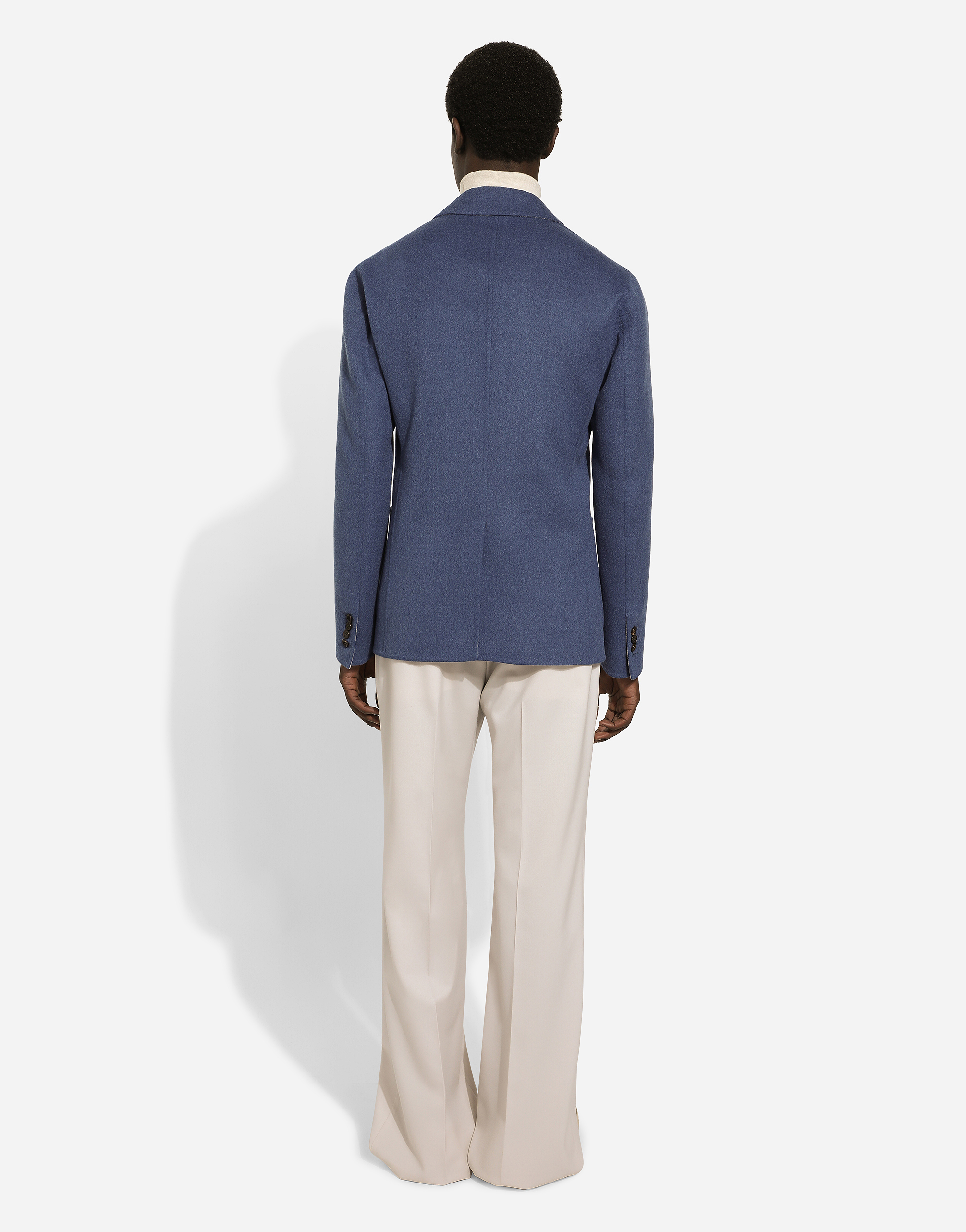 Dolce & Gabbana Single-breasted Wool Portofino-fit Jacket In Blue