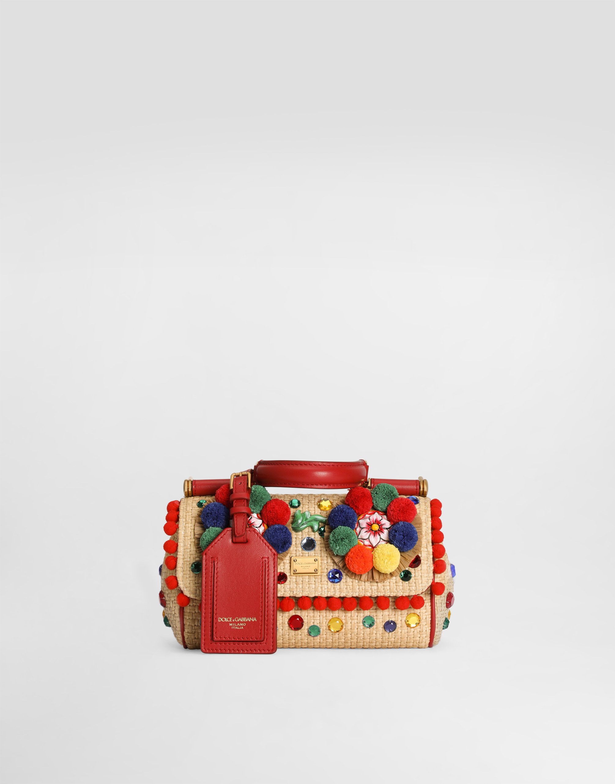 Mini My Sicily handbag in raffia in Multicolor for Women