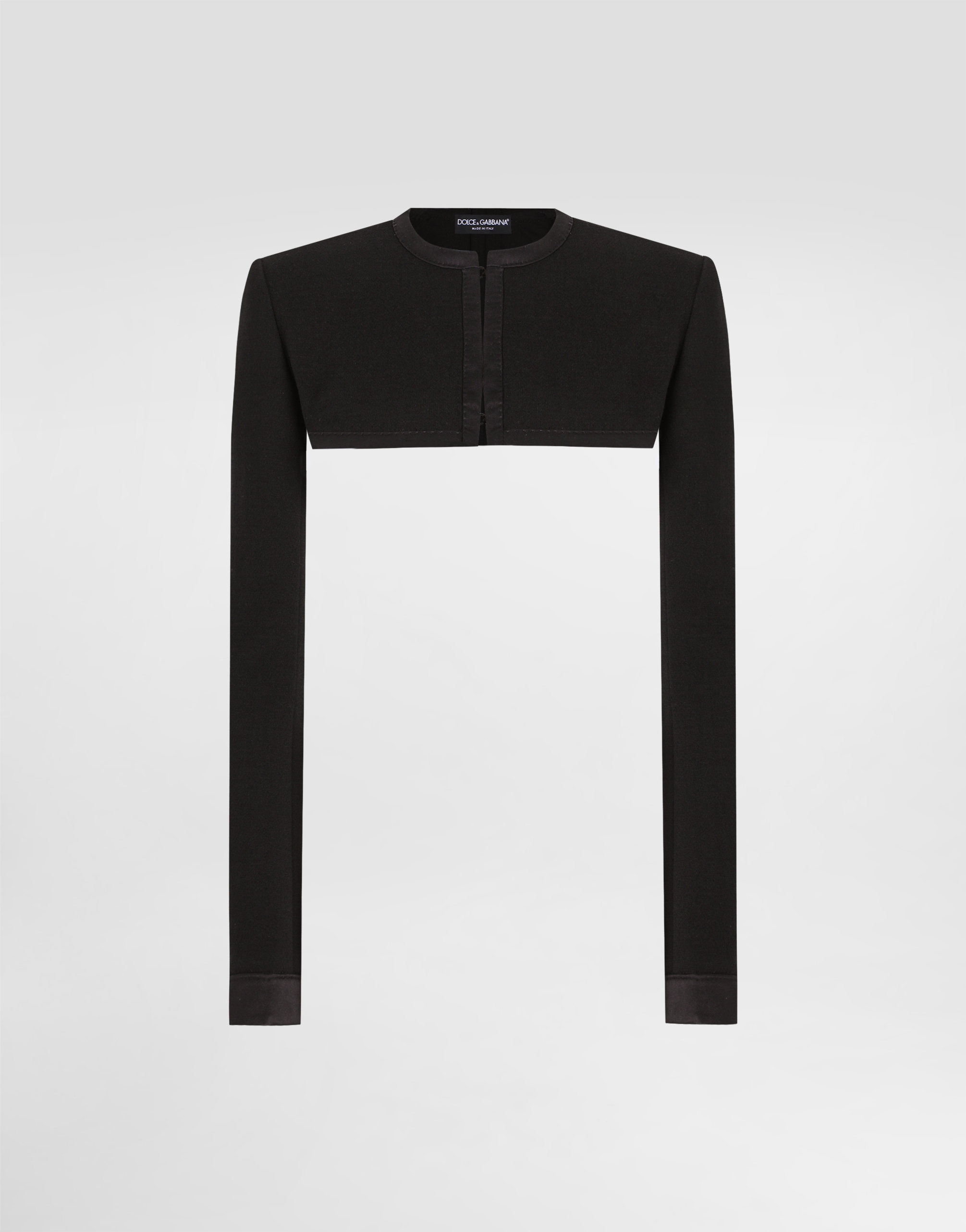 Dolce & Gabbana Wool Crepe Shrug In Black