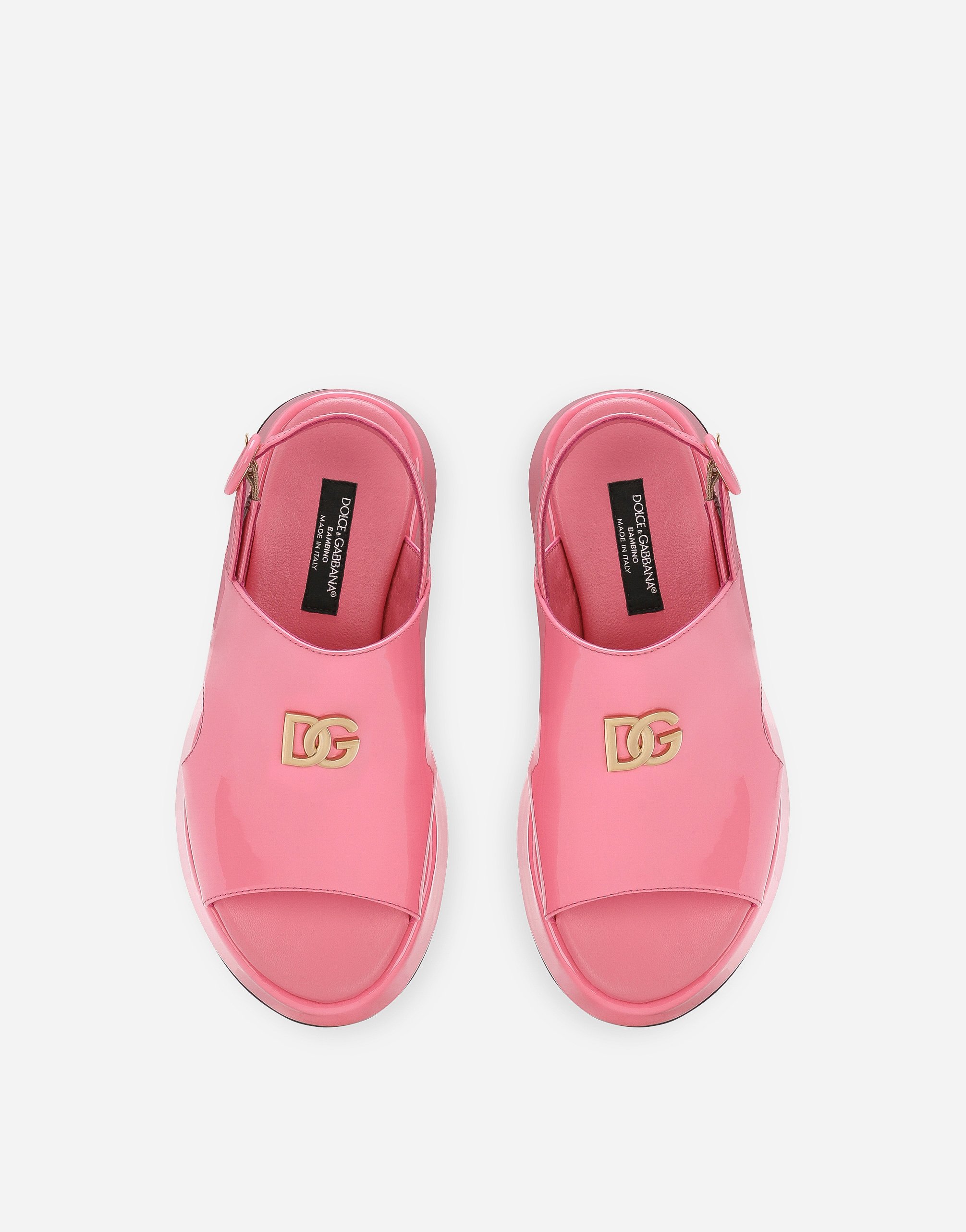 Patent leather sandals