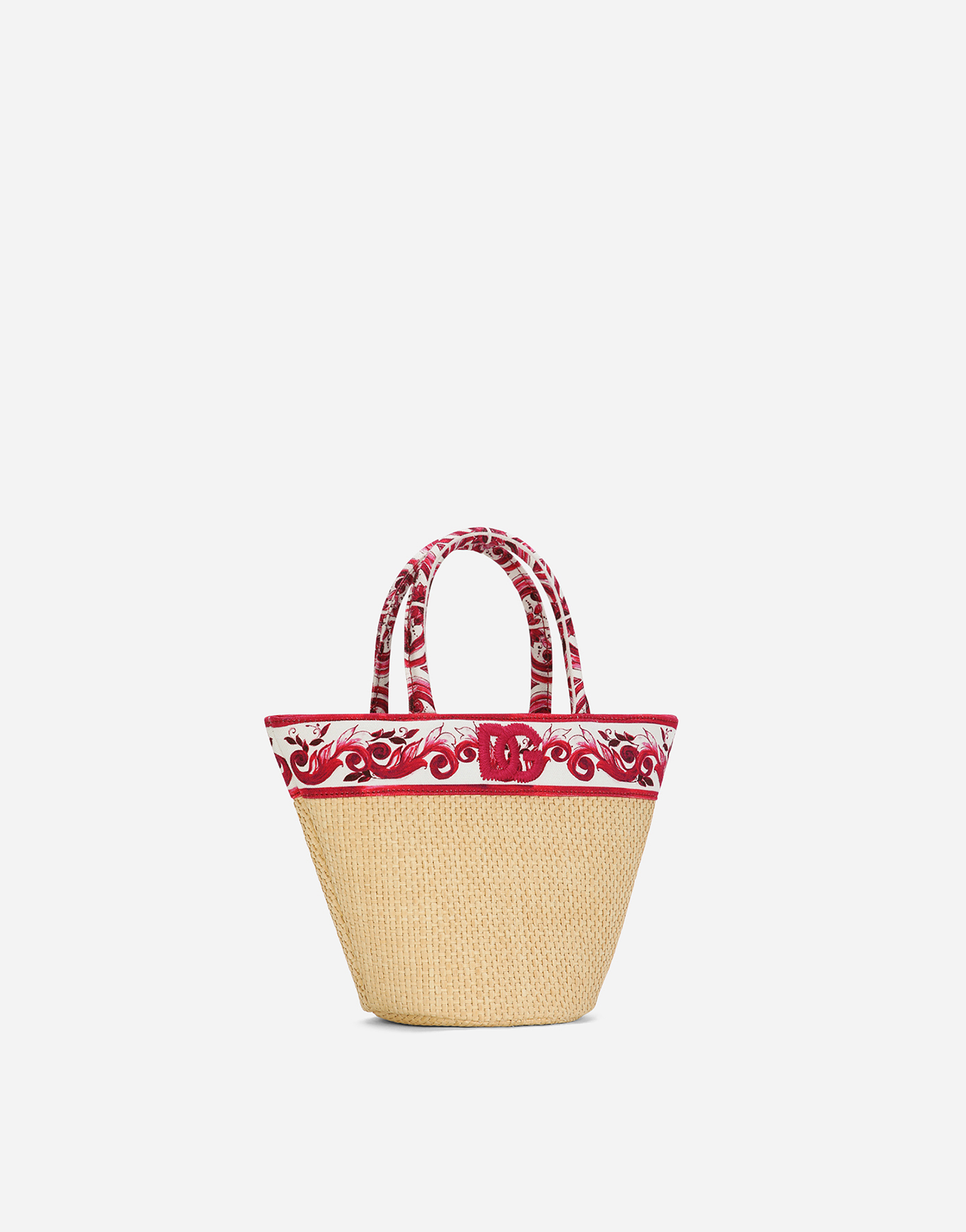 Shop Dolce & Gabbana Straw Handbag In Multicolor