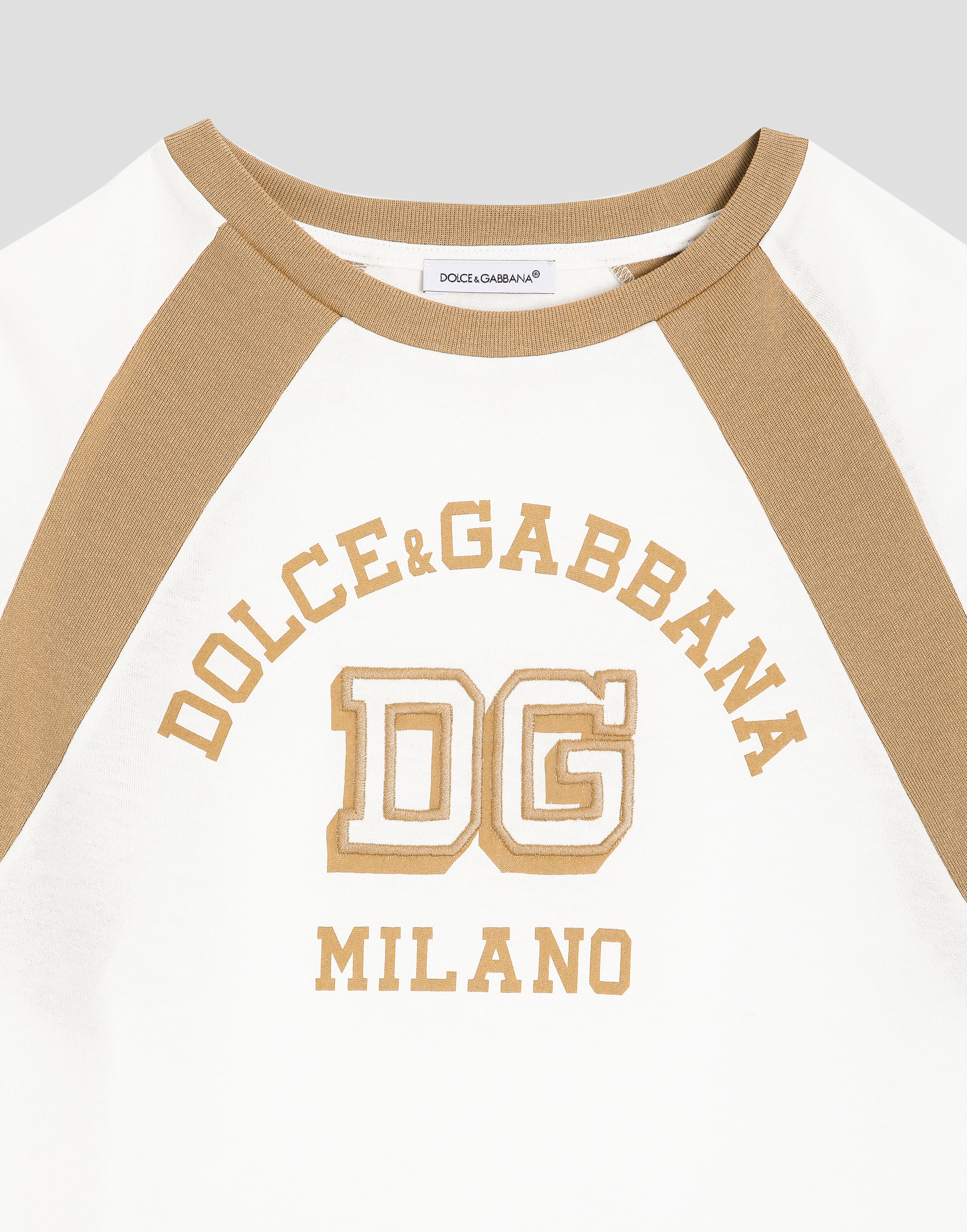 Dolce & Gabbana Jersey T-shirt With Print And Embroidery In White