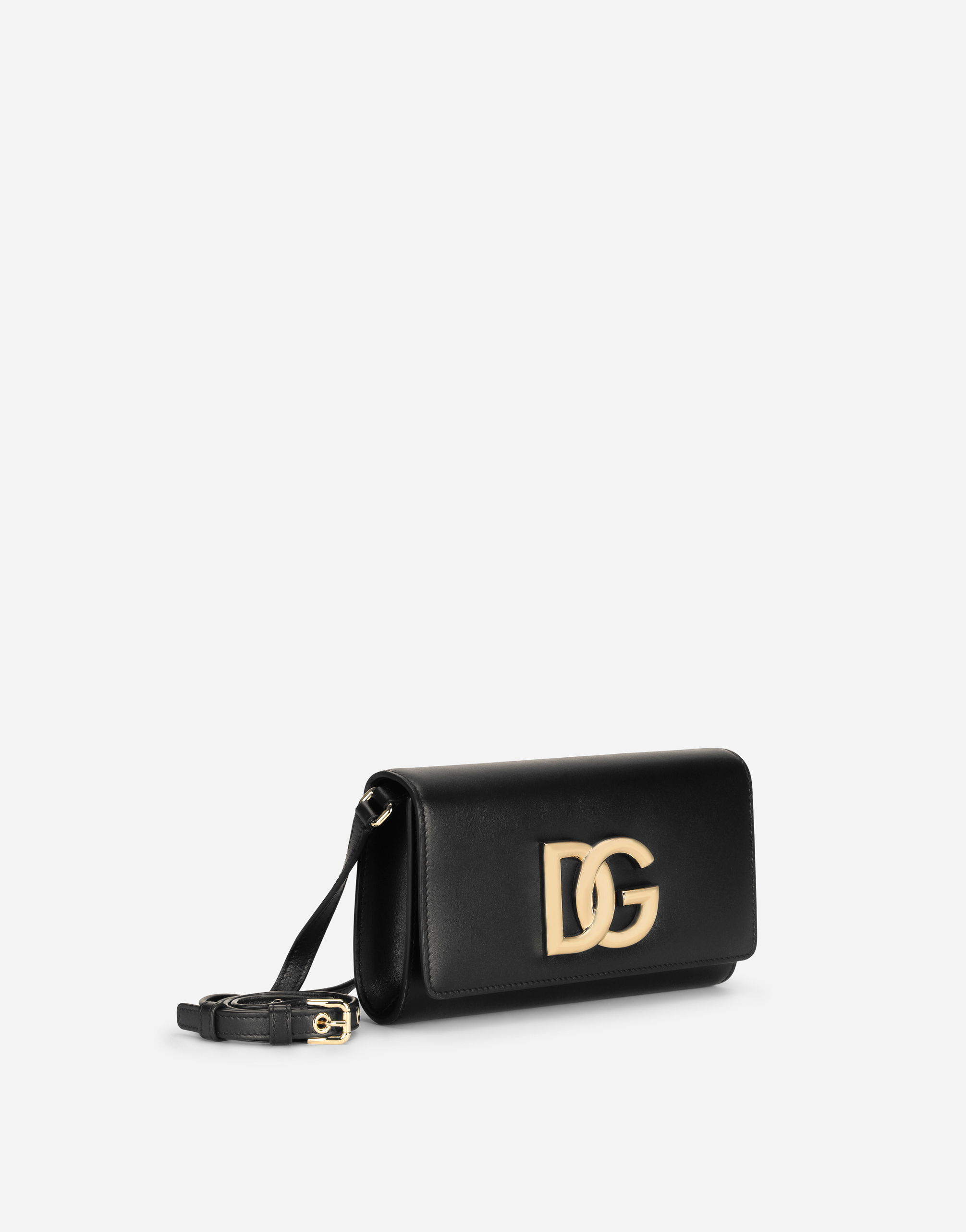 Shop Dolce & Gabbana Calfskin 3.5 Clutch In Black