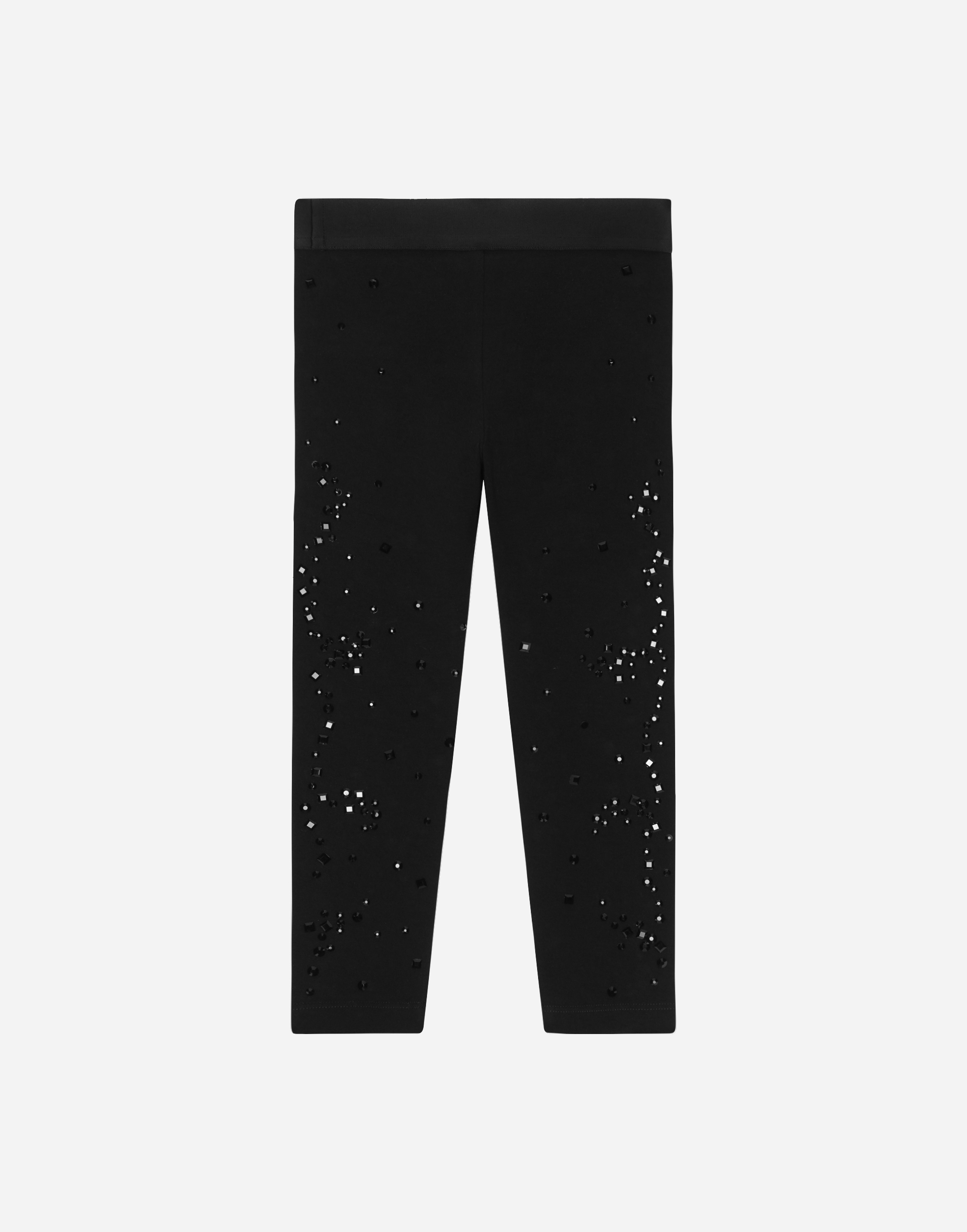 Interlock leggings with fusible rhinestones in Multicolor for for Girls
