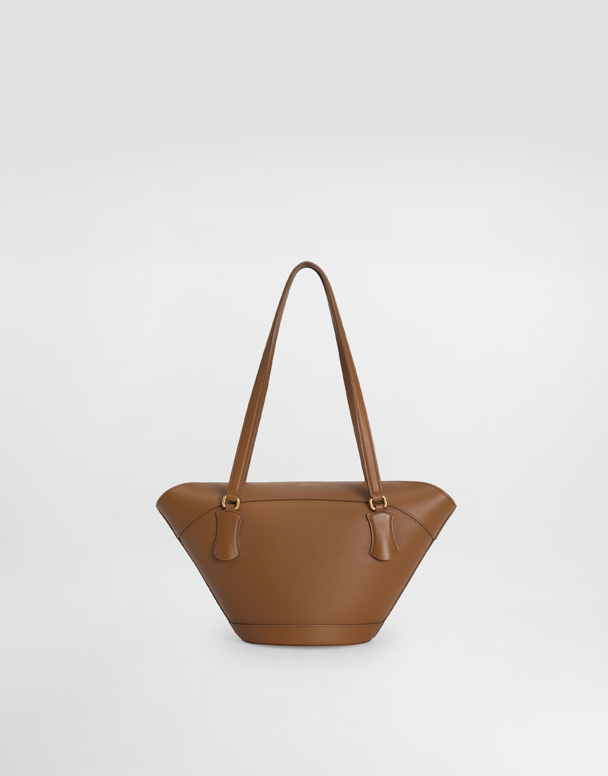Dolce & Gabbana Capri Coffa Bag In Calfskin In Brown