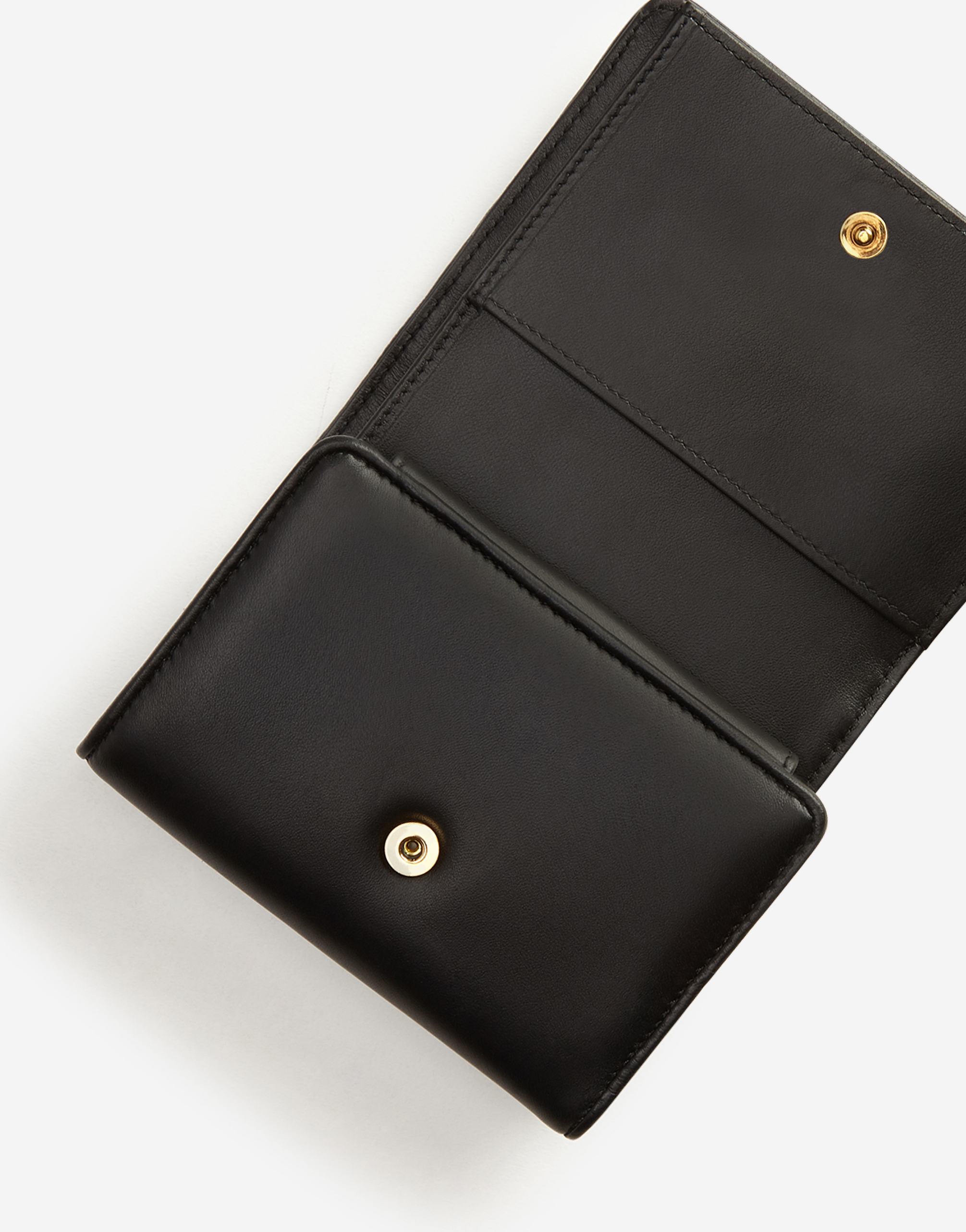 Dolce & Gabbana Small Continental Devotion Wallet In Black