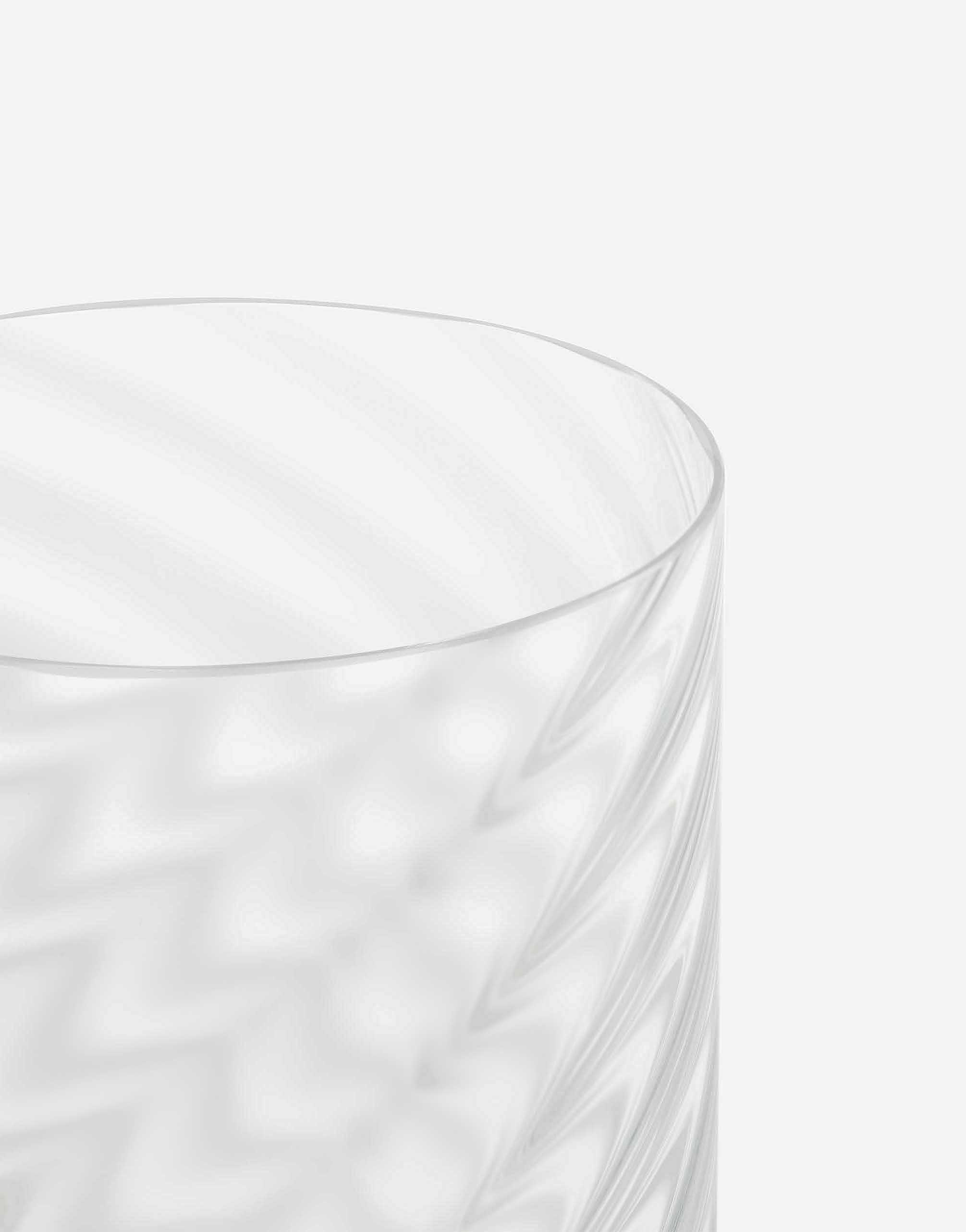 Dolce & Gabbana Set 2 Hand-blown Murano Water Glasses In Multicolor