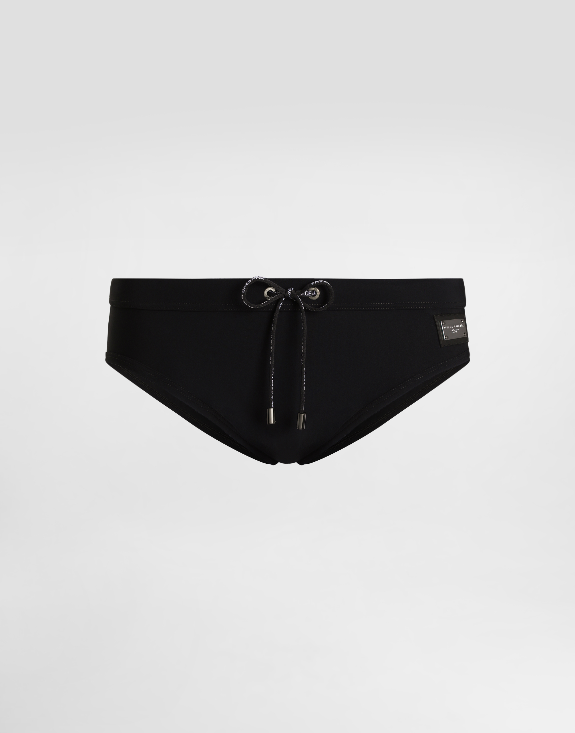 Dolce & Gabbana Speedo Alto - Man Beachwear Black Jersey 4