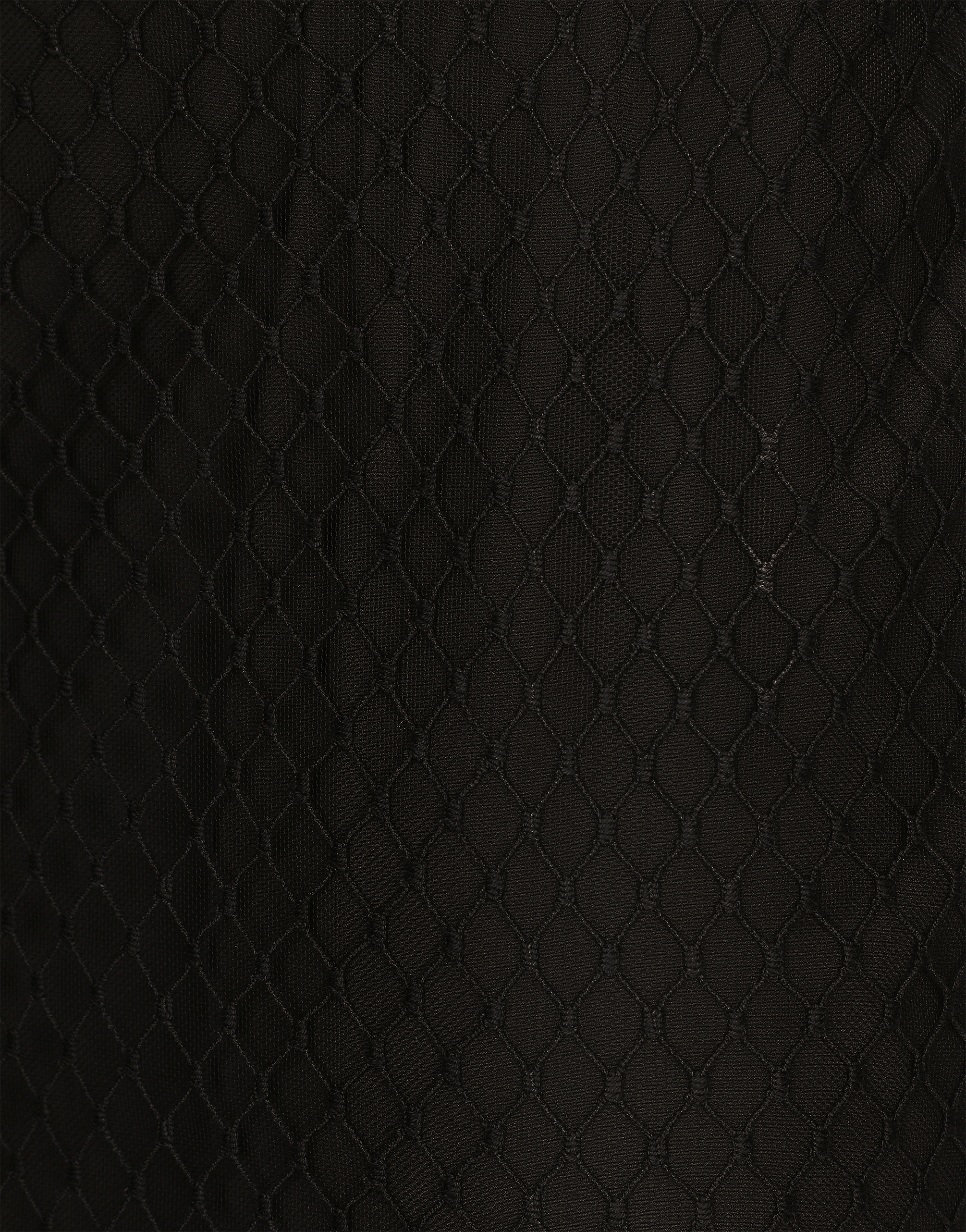 Mesh calf-length pencil skirt