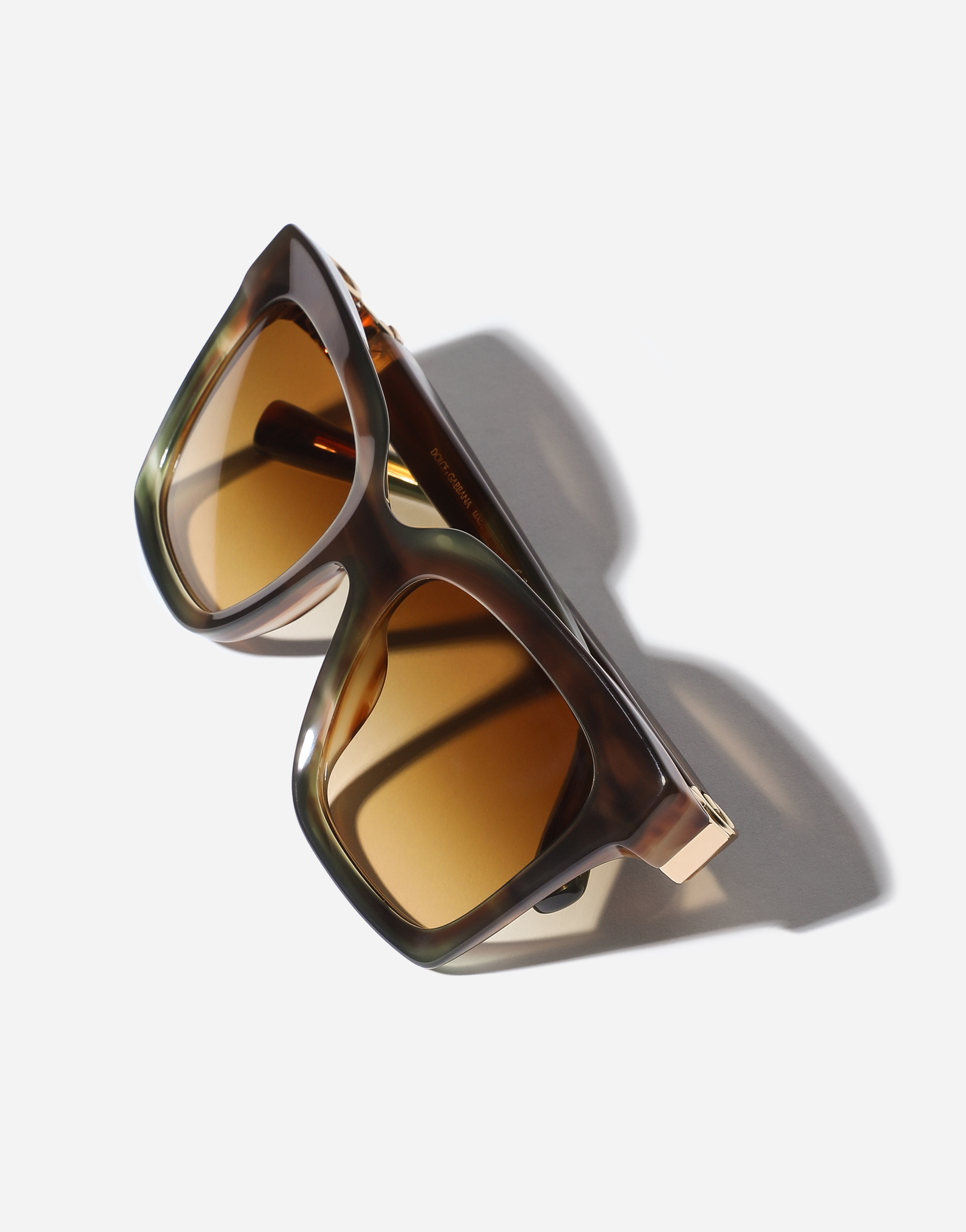 Dolce & Gabbana Dg Hinge Sunglasses In Striped Ochre