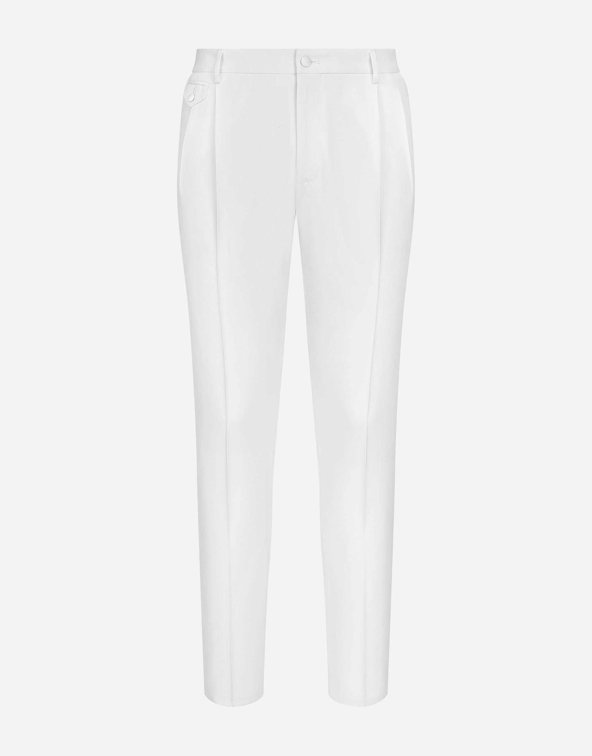 Dolce & Gabbana Classic Wool Pants - Man Pants And Shorts White