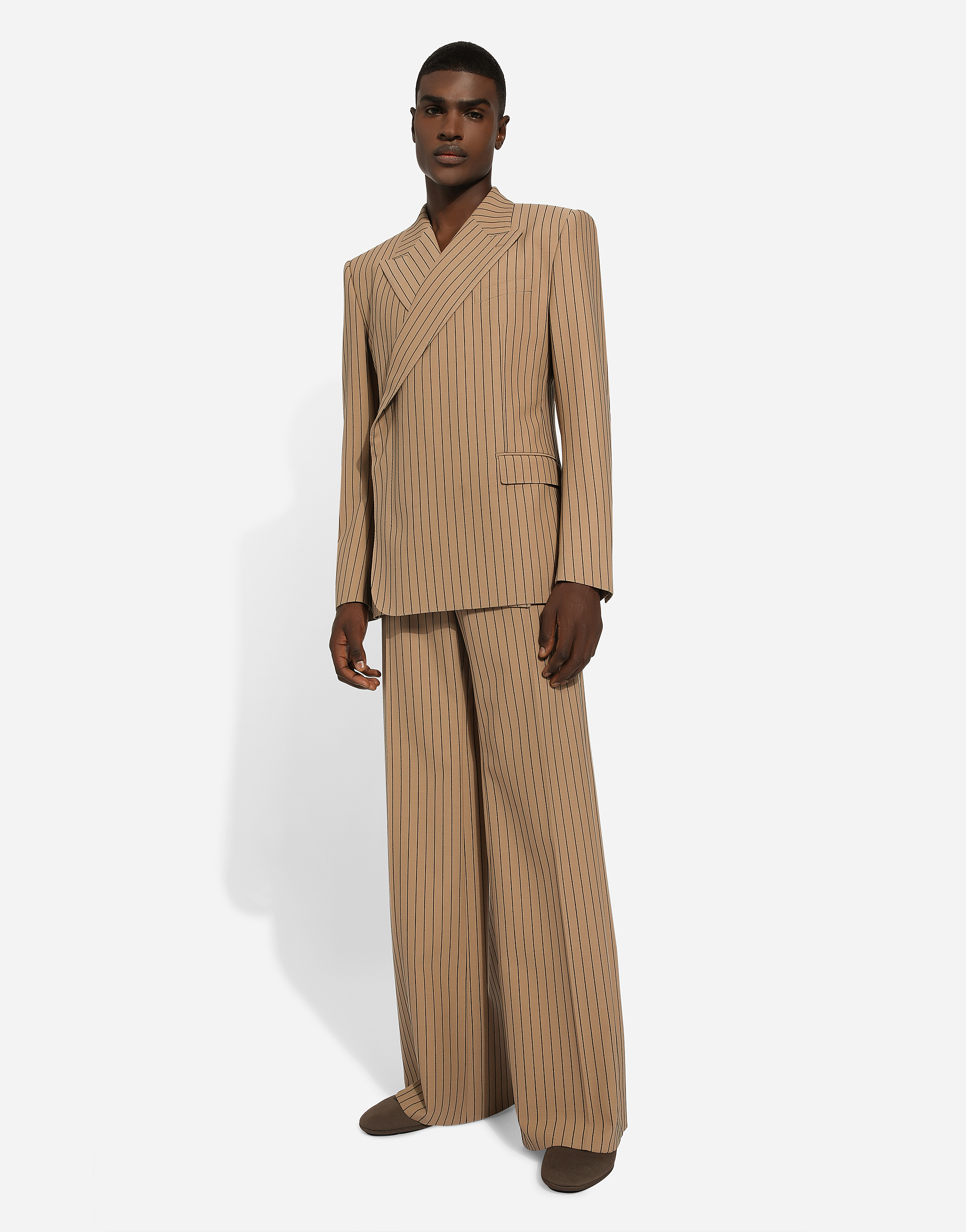 Dolce & Gabbana Double-breasted Pinstripe Jacket In マルチカラー