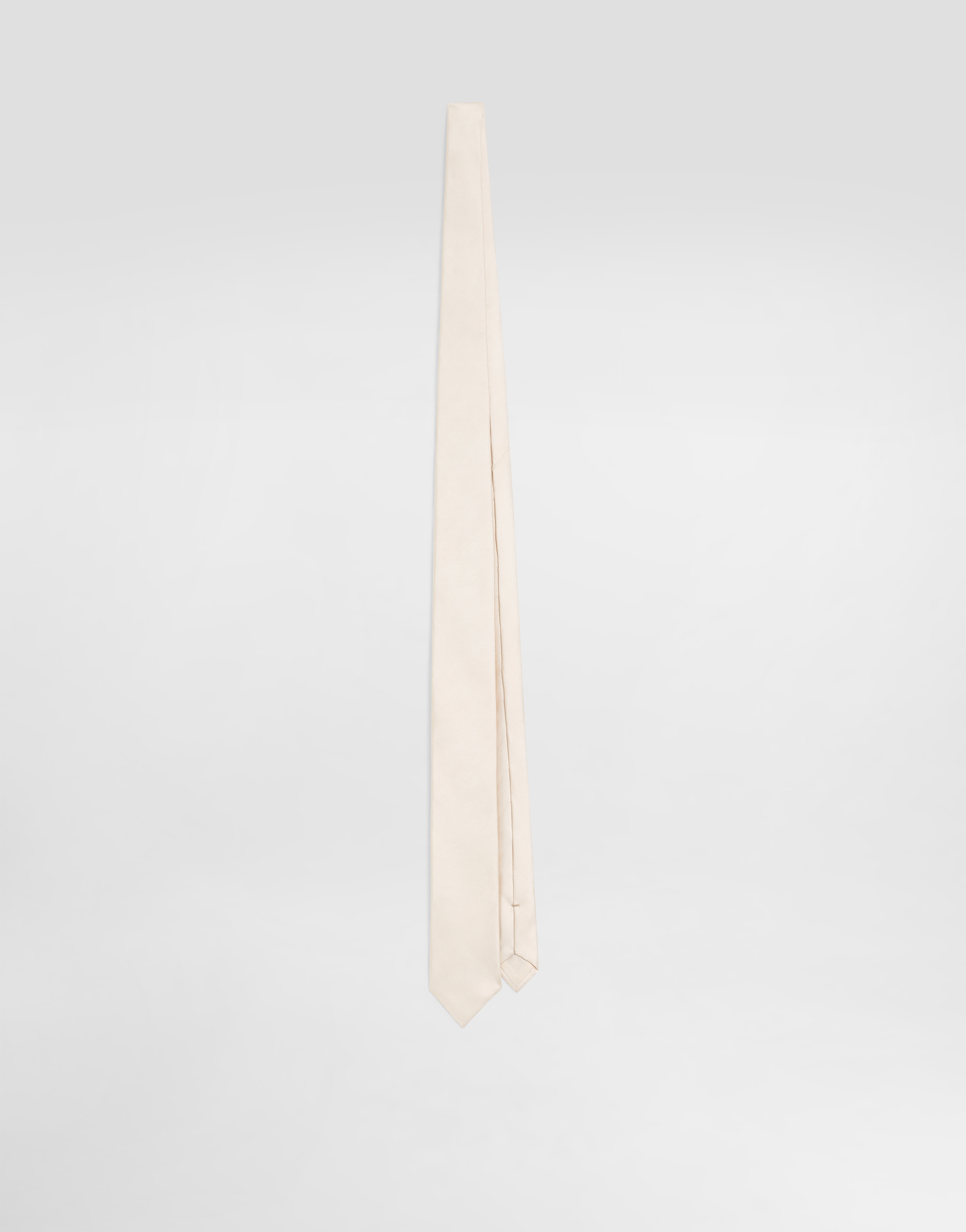 Dolce & Gabbana Silk Twill Tie In Neutral