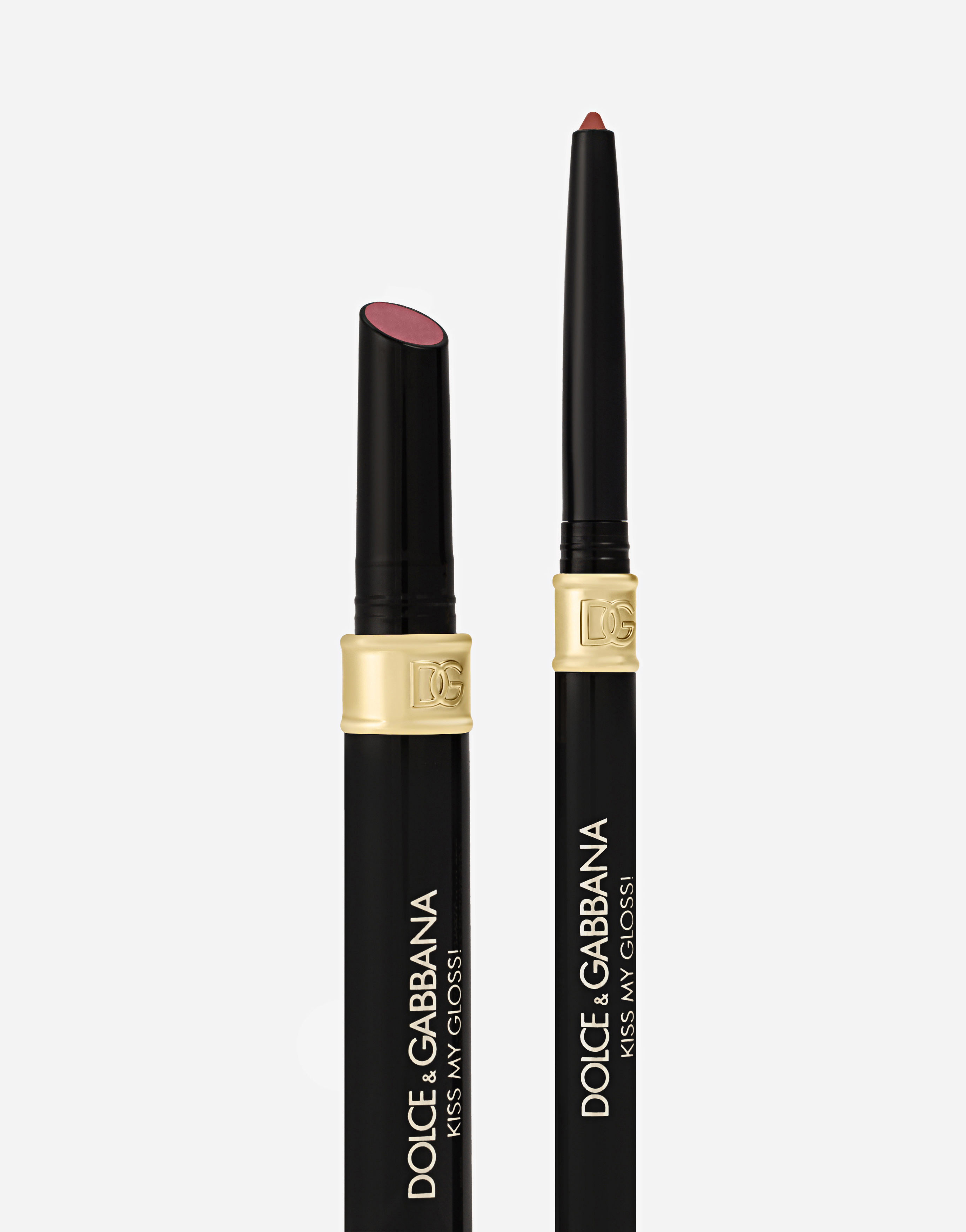 Dolce & Gabbana Kiss My Gloss! In 02 Giggle - Nude Liner And Nude Mauve Gloss