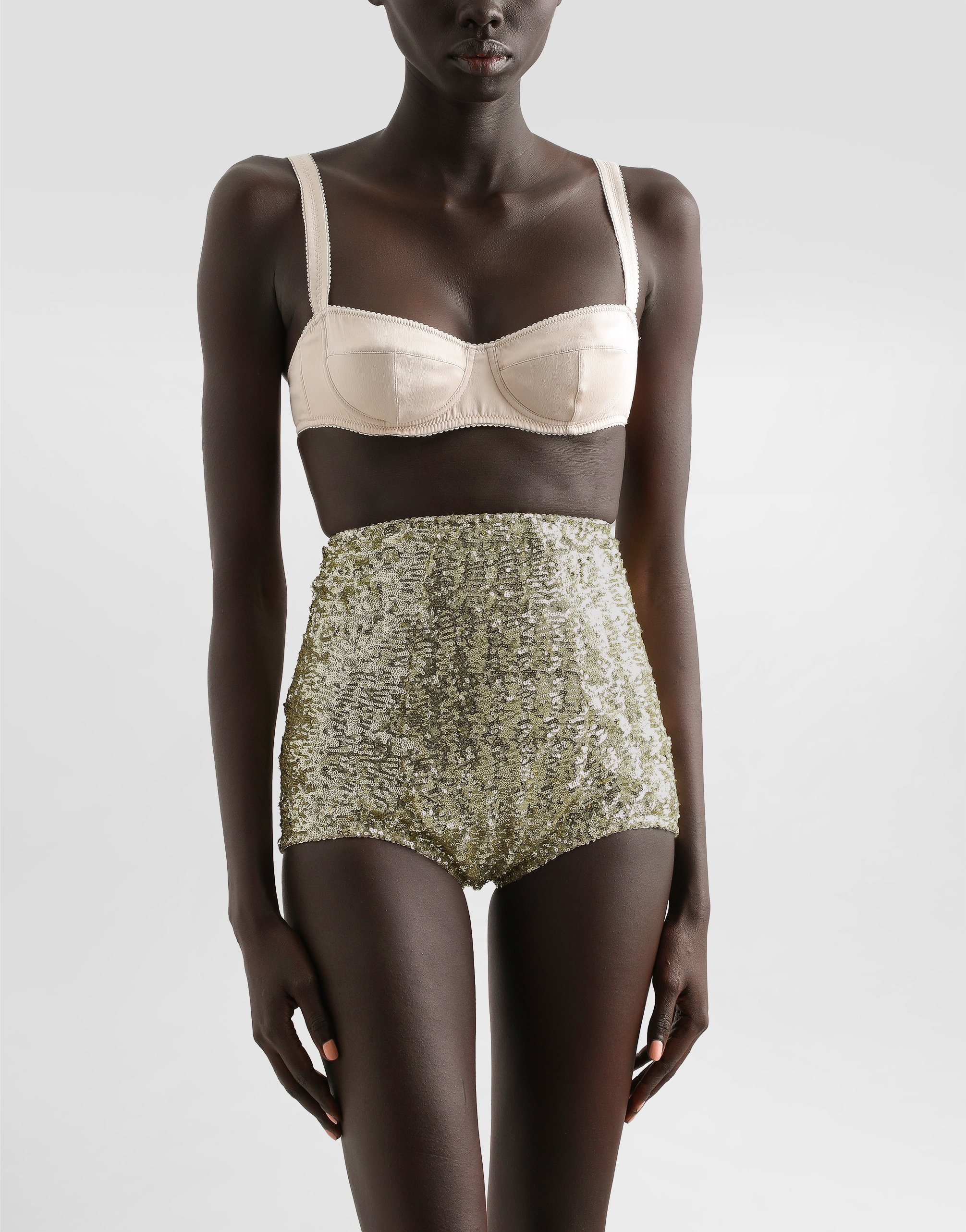 DOLCE & GABBANA SEQUINED HIGH-WAISTED PANTIES
