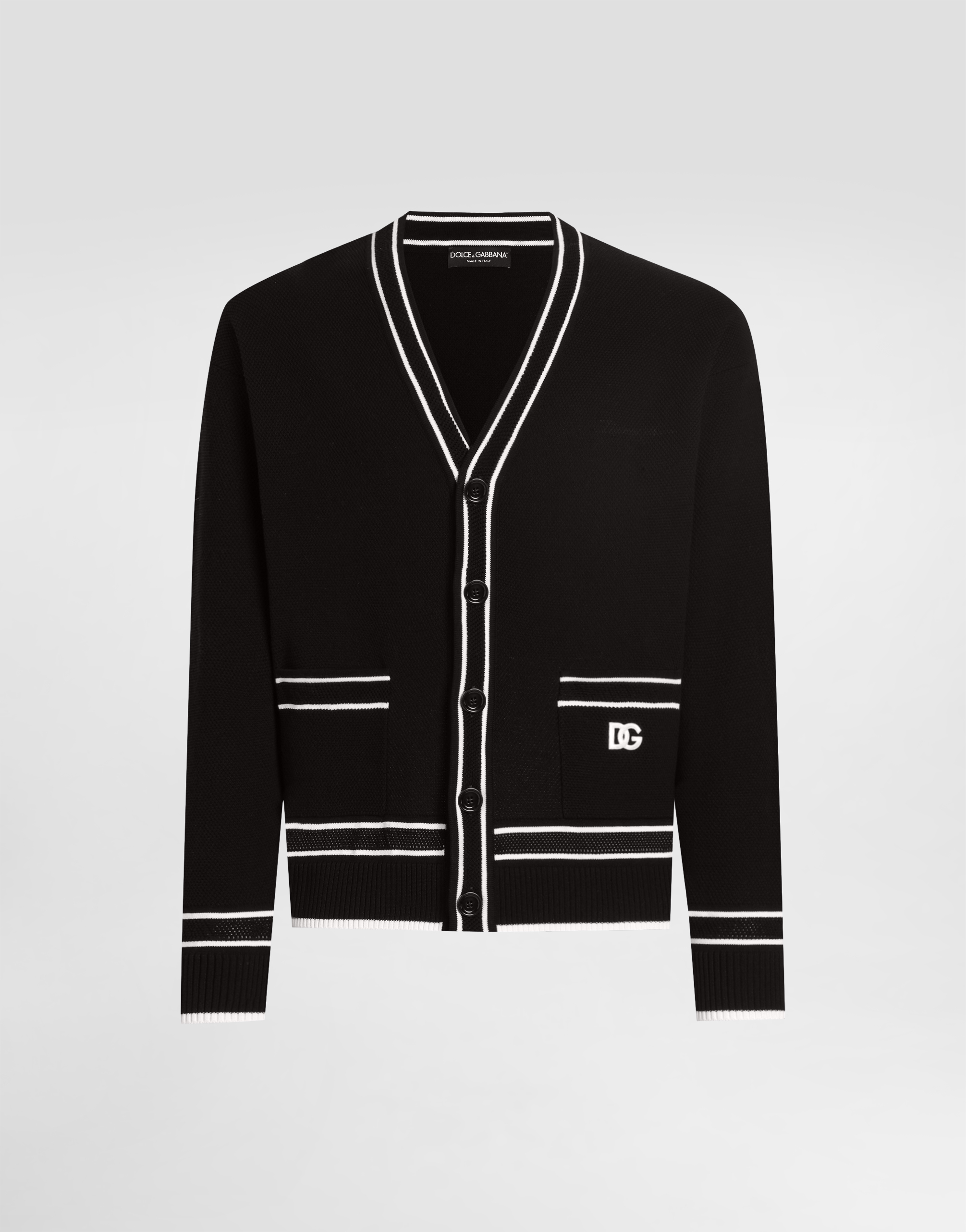 【美品】ドルチェ&ガッバーナ　カーディガン　ロング丈　コットン　ブラック　XL 2025年最新】D&G ／ Dolce＆Gabbana レディース カーディガン