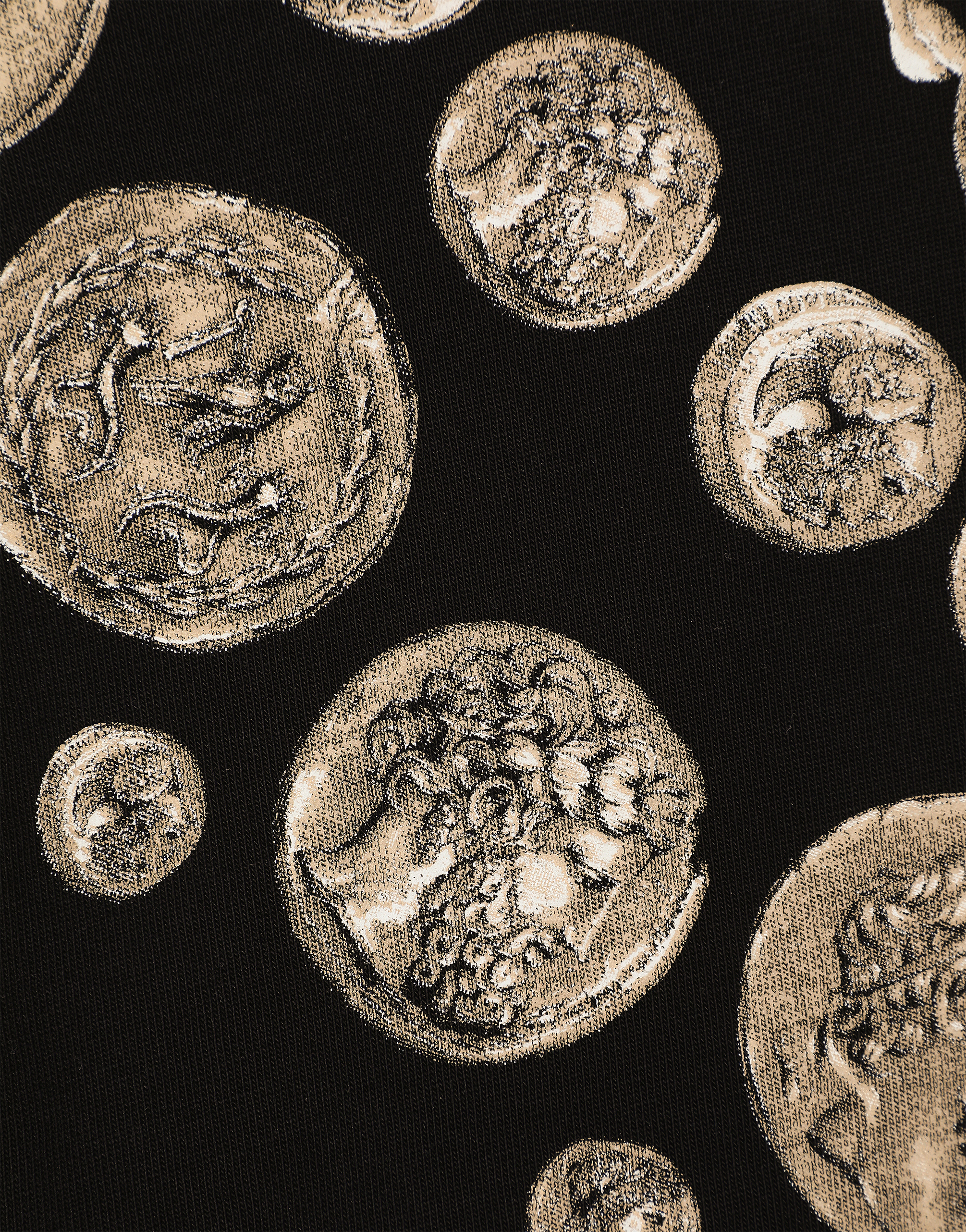 DOLCE & GABBANA COIN PRINT COTTON T-SHIRT