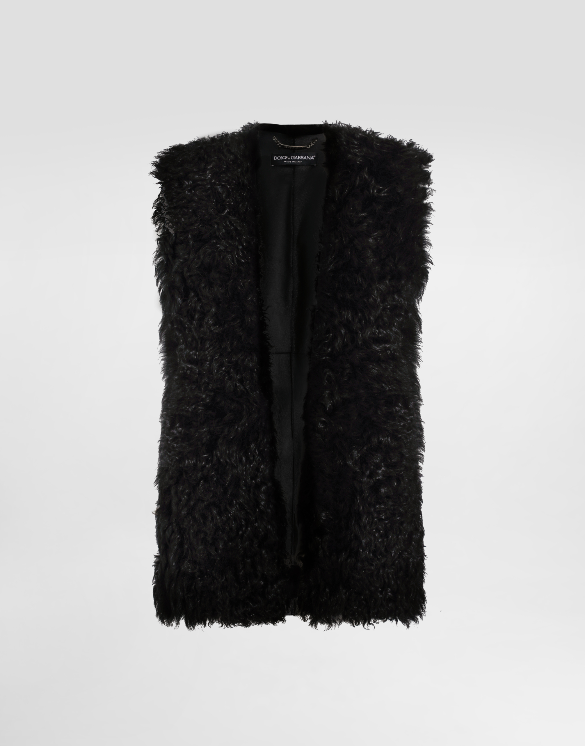 Kalgan lamb vest in Black for Women | Dolce&Gabbana®