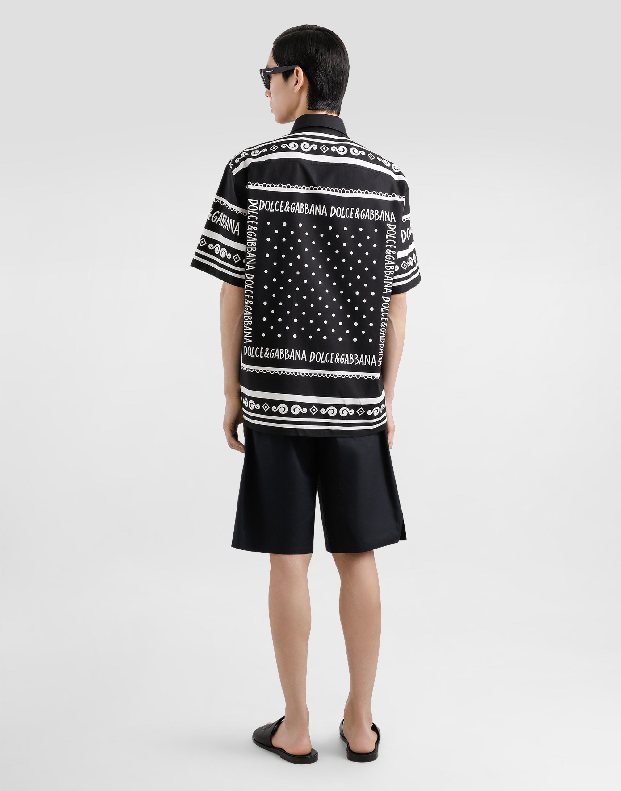 DOLCE & GABBANA BANDANNA-PRINT COTTON SHIRT