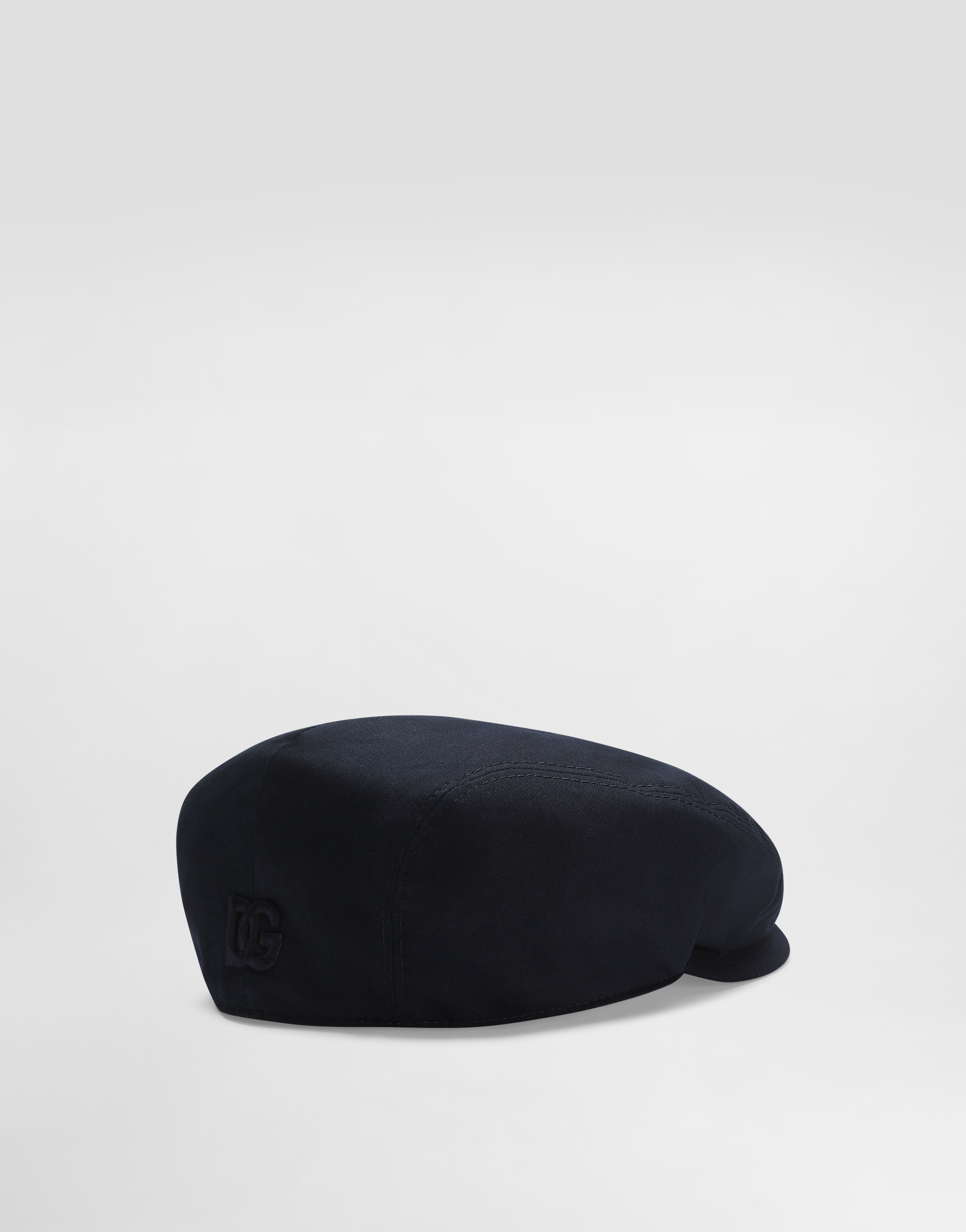 Dolce & Gabbana Cotton Gabardine Flat Cap In Black