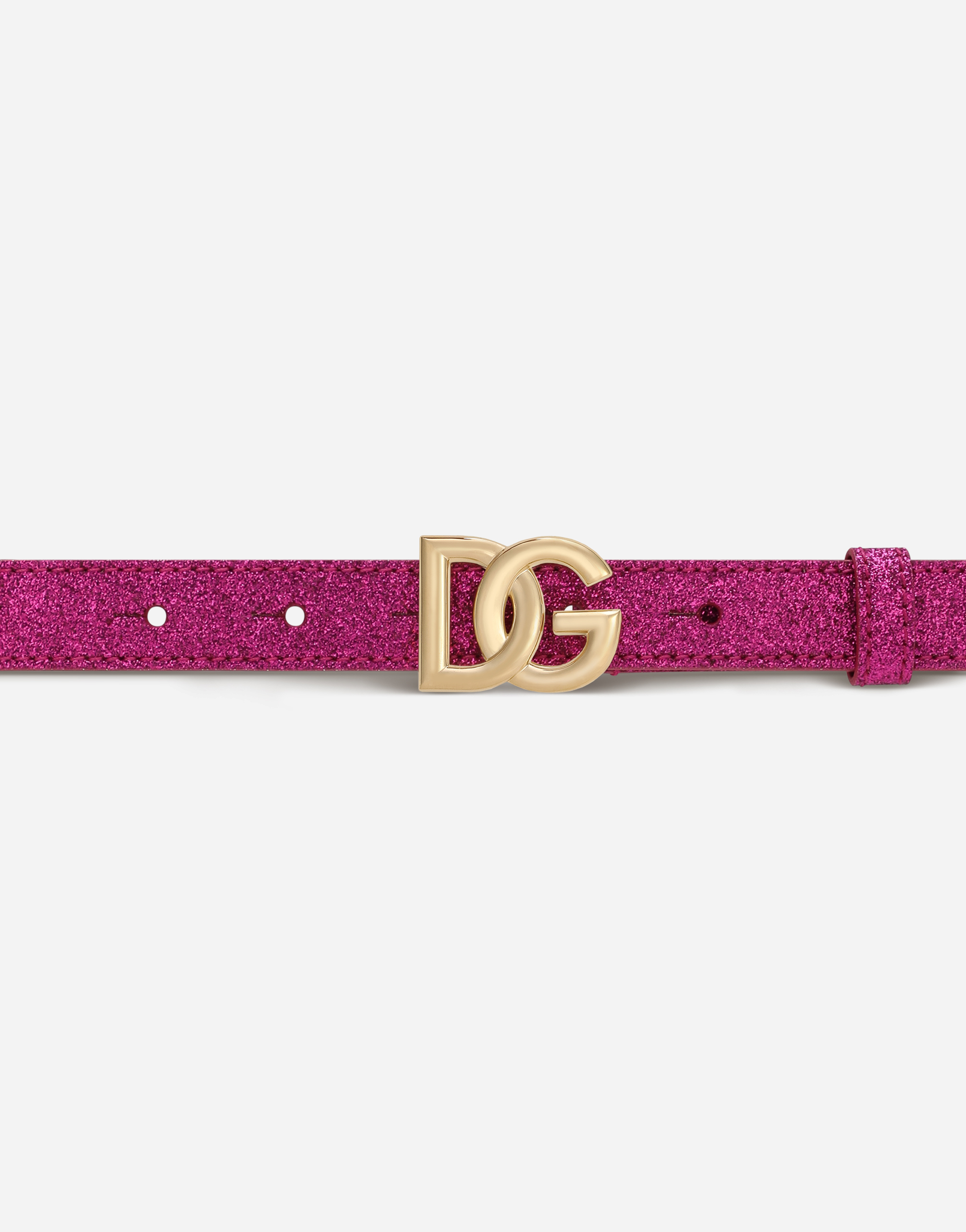 Shop Dolce & Gabbana Dg Logo Belt In Fuchsia