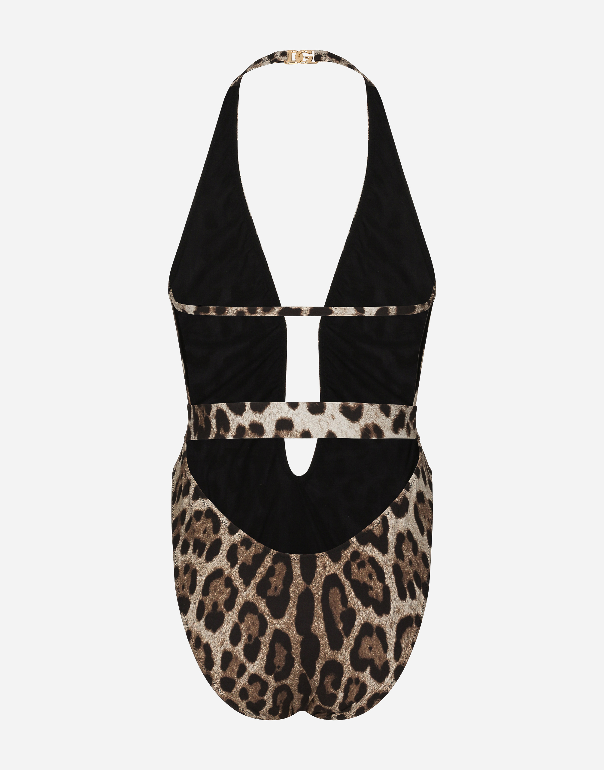 Dolce & Gabbana Intero Scollato In Animal Print