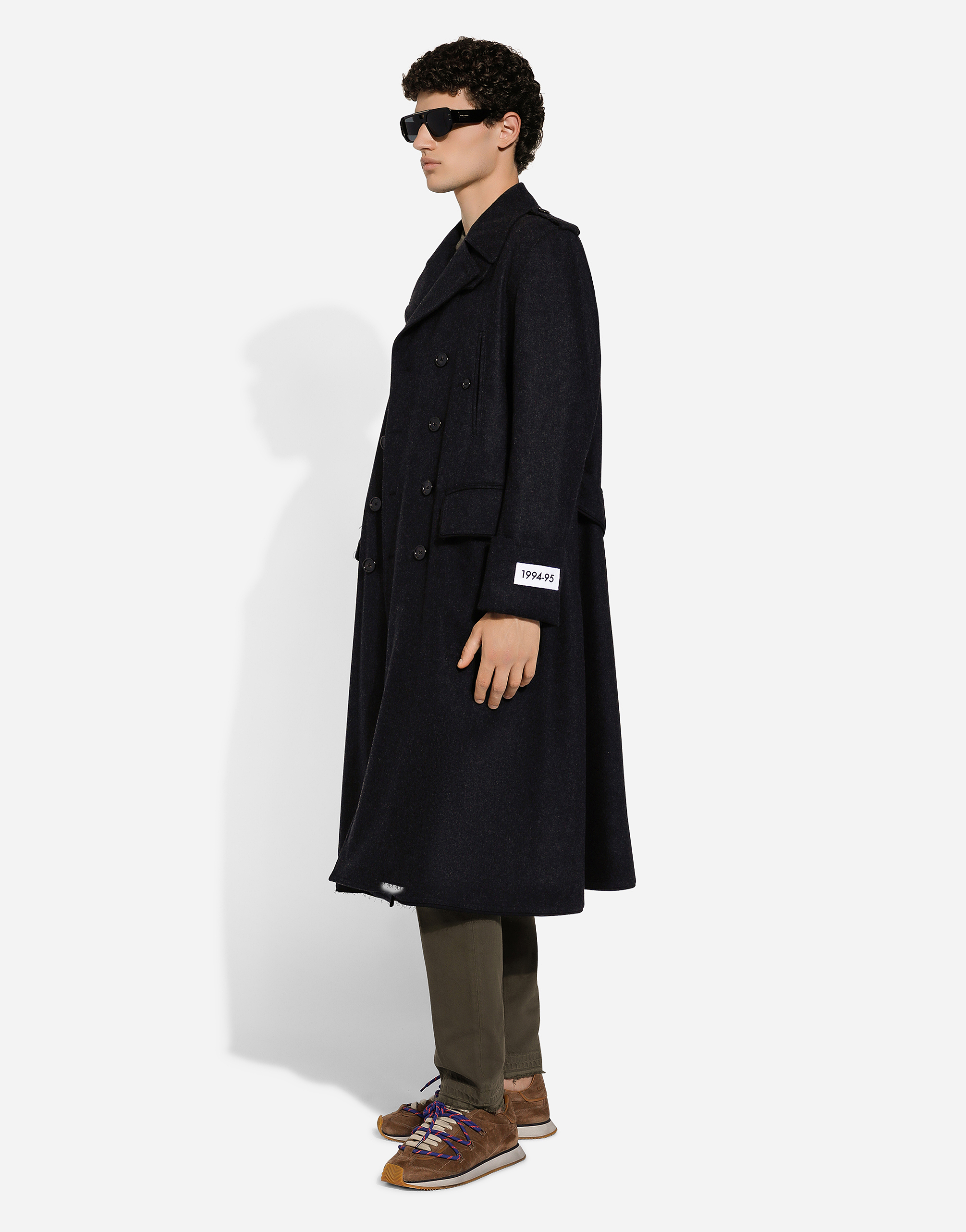 Dolce & Gabbana Double Breasted Buttoned Coat In Grey