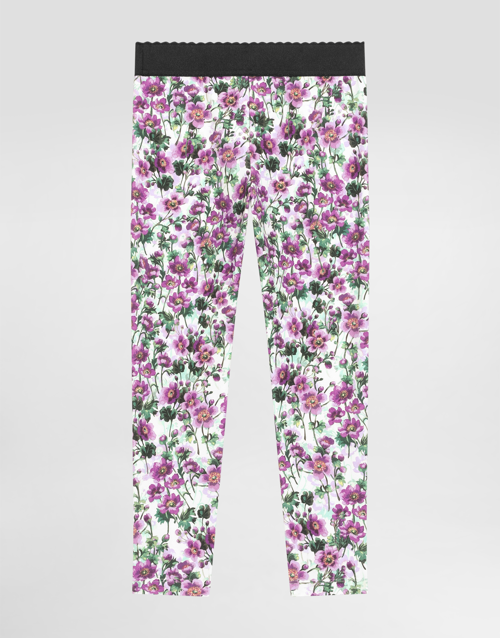 Dolce & Gabbana Violets-print Interlock Leggings In Animal Print