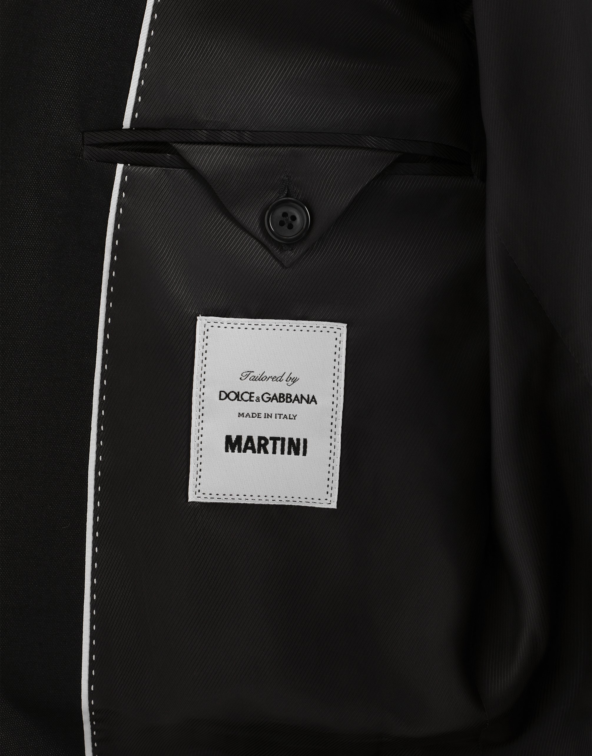 Single-breasted suit wool and silk