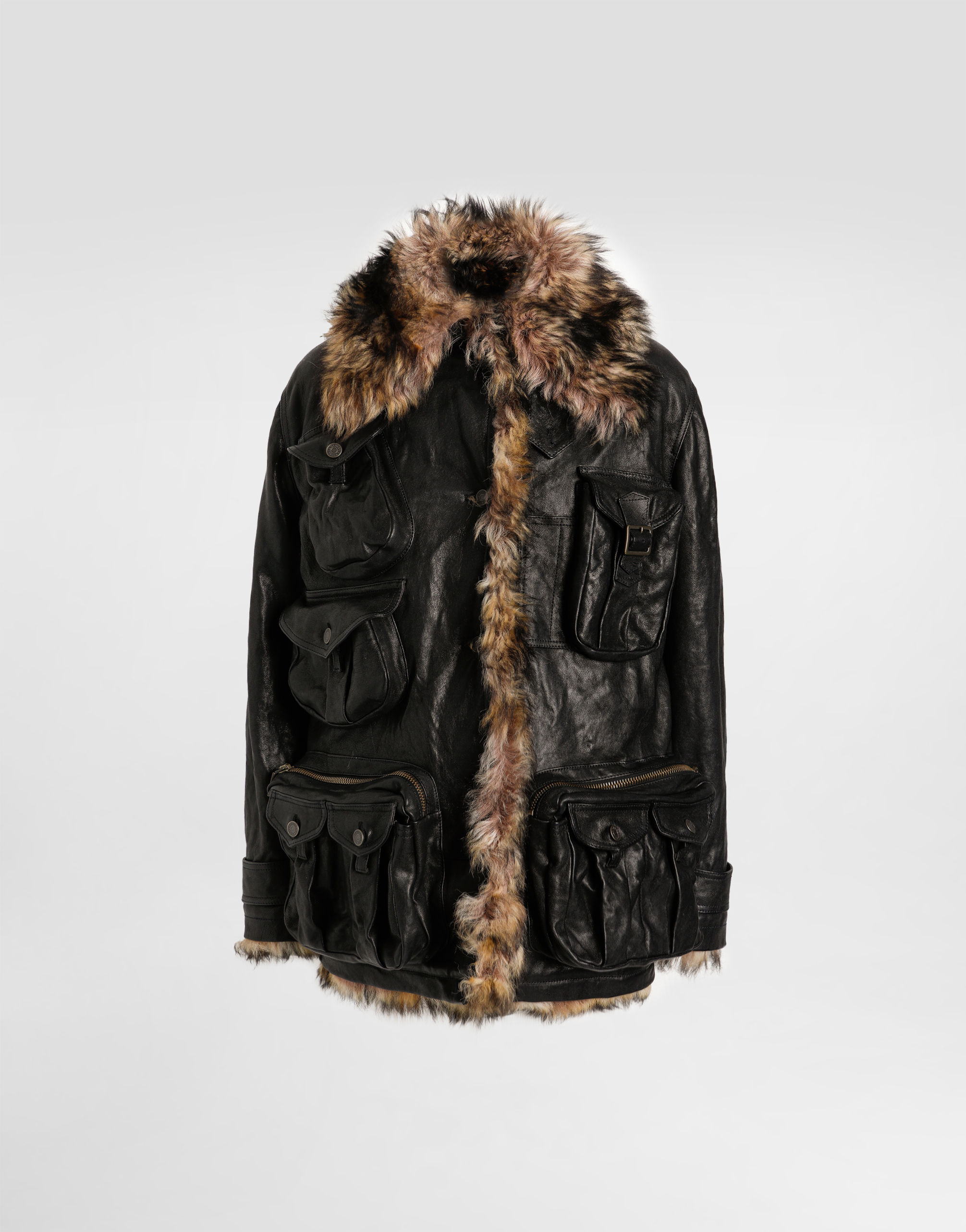 Dolce & Gabbana Lambskin Jacket In Black