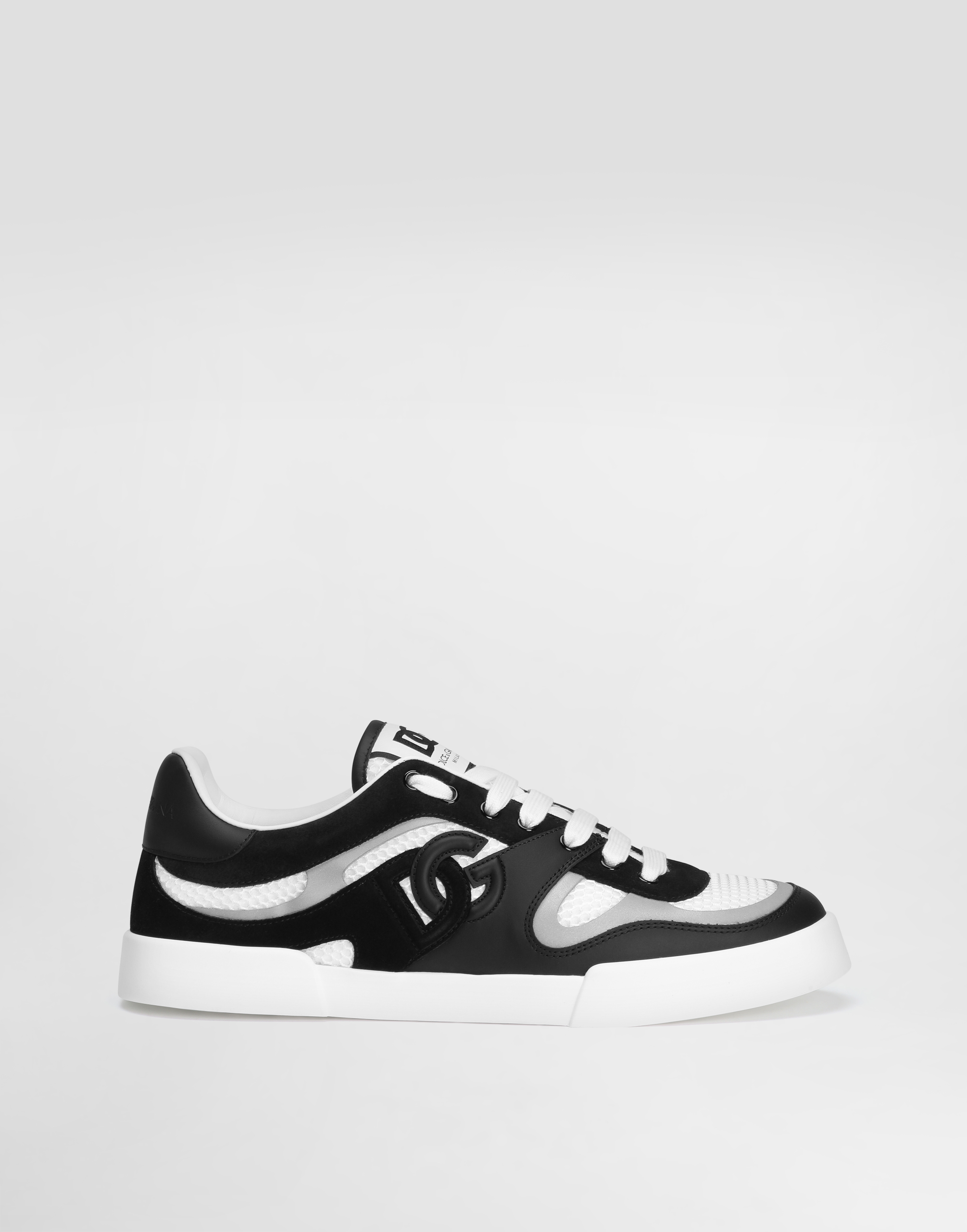 Dolce & Gabbana Calfskin Strobel Portofino Light Sneakers - Man Sneakers Black 40.5