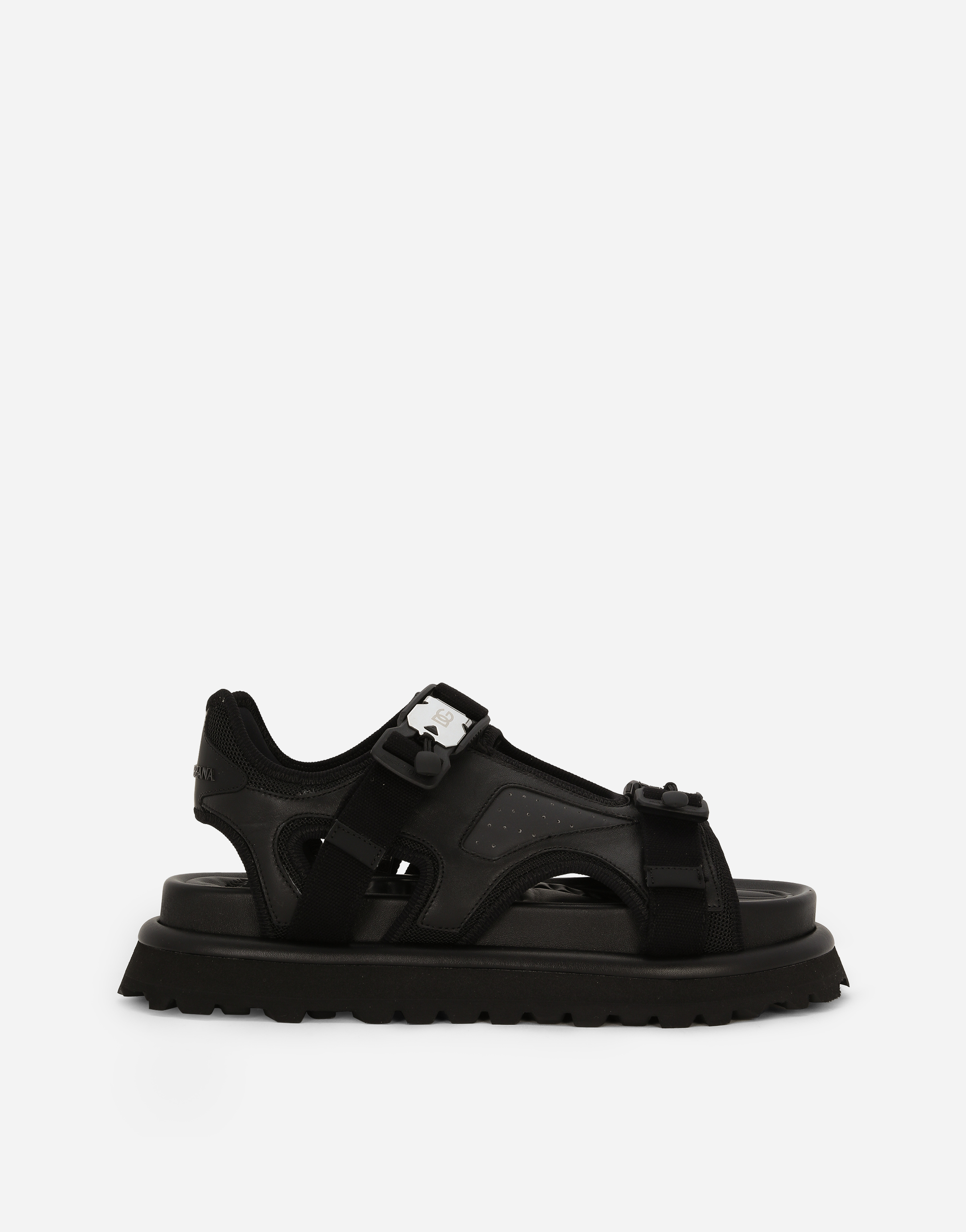 Dolce & Gabbana Technical Fabric Sandals In Black | ModeSens