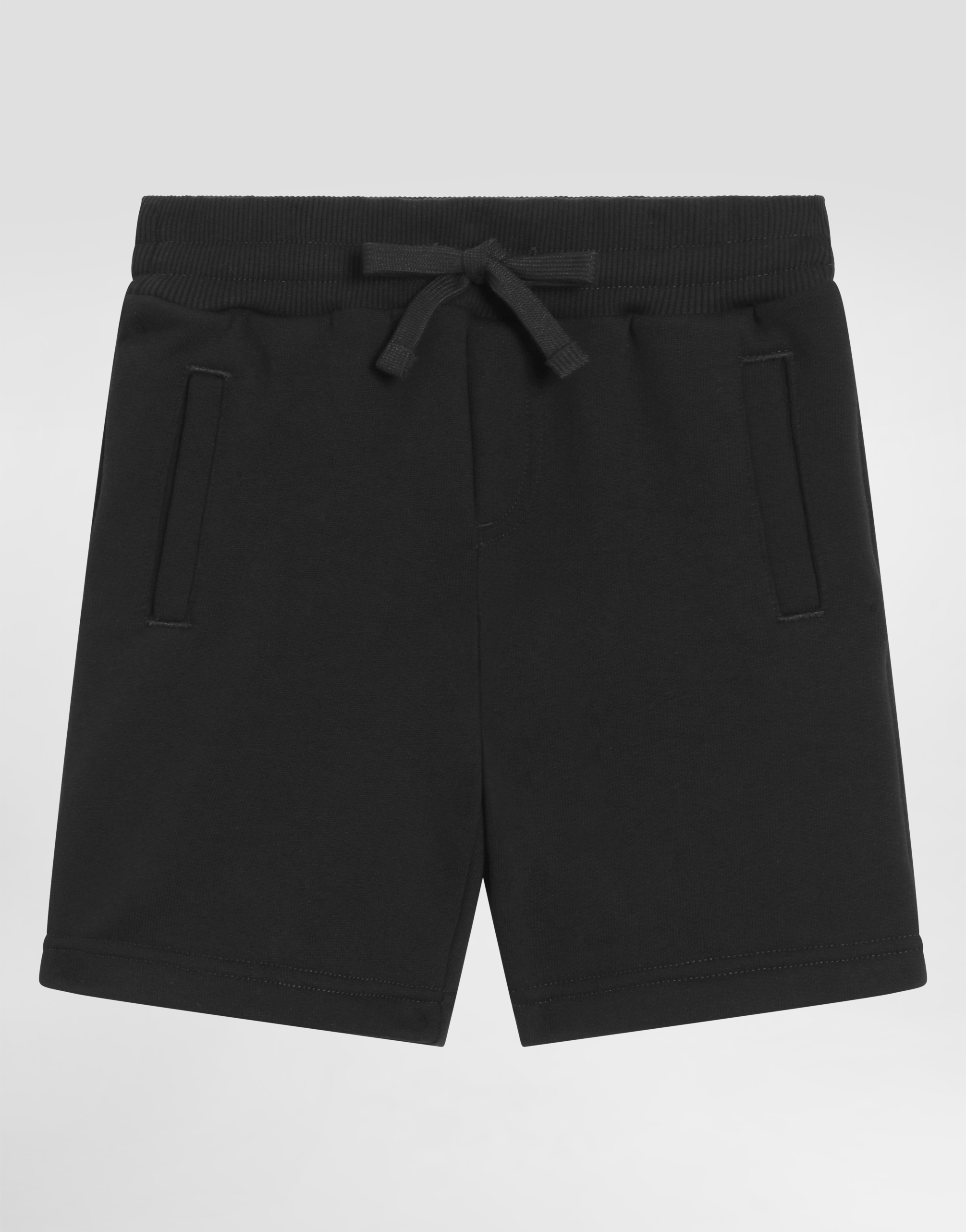 Fleece bermuda shorts with DG logo plaque