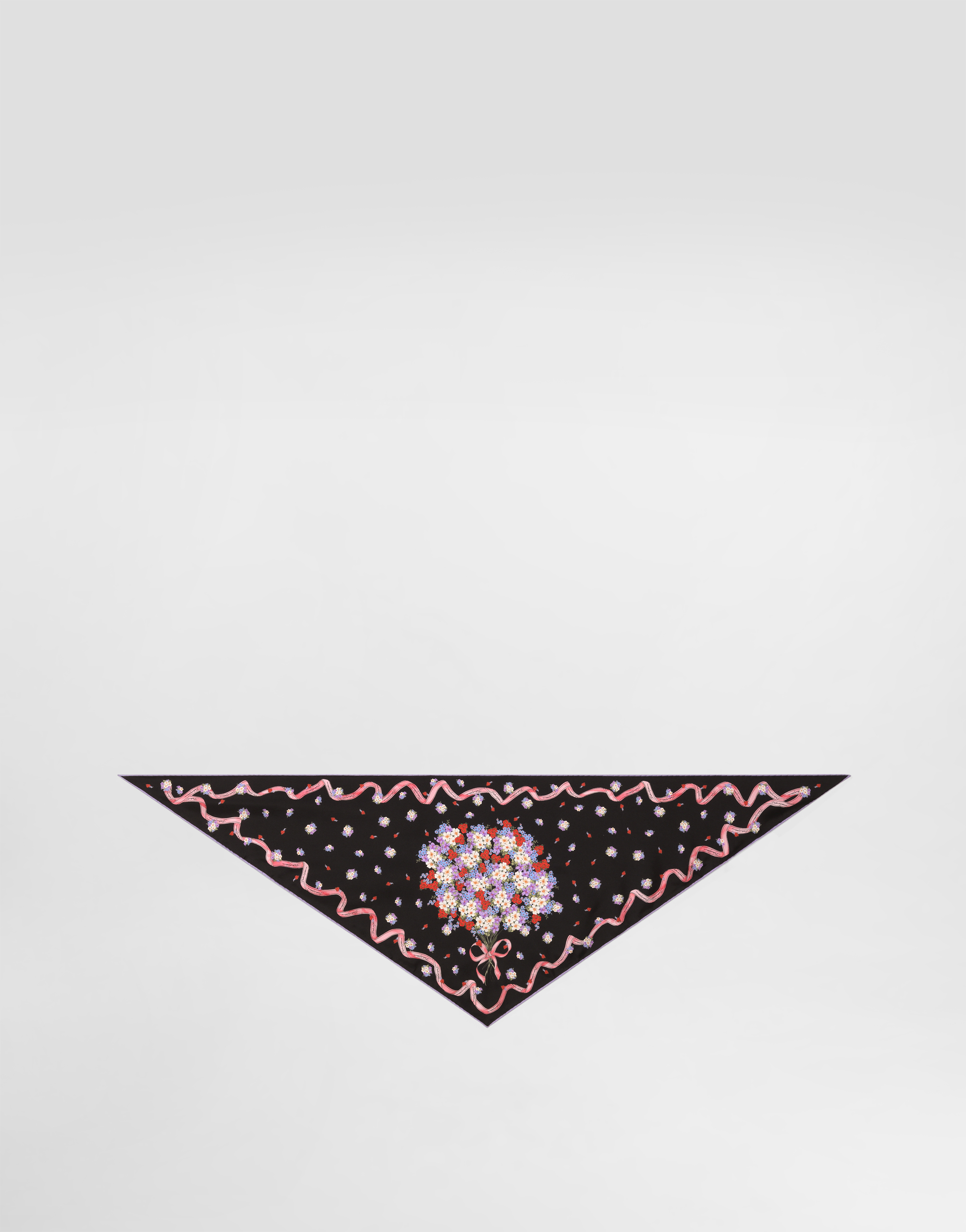  Dolce & Gabbana Triangle En Sergé De Soie à Imprimé Petites Fleurs - Femme écharpes Et Foulards Multicolore Onesize 