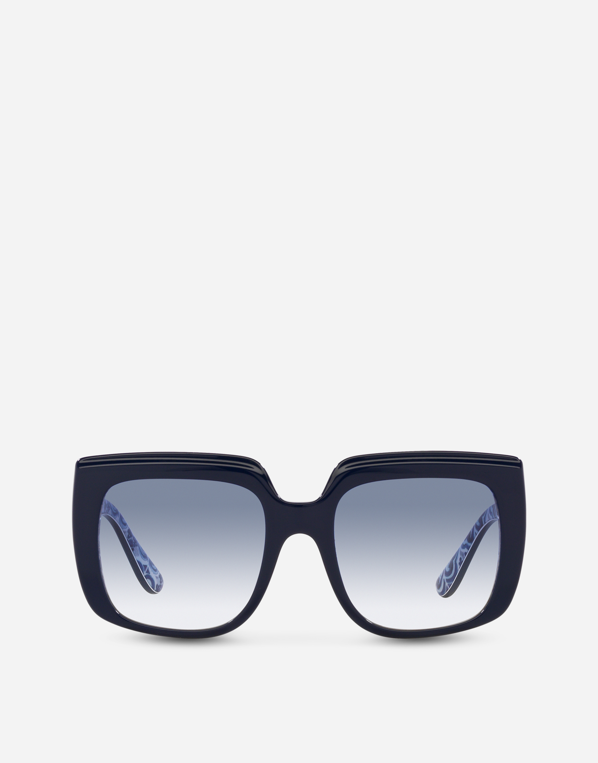 Dolce & Gabbana New Print Sunglasses In Blue Nevy On Maiolica