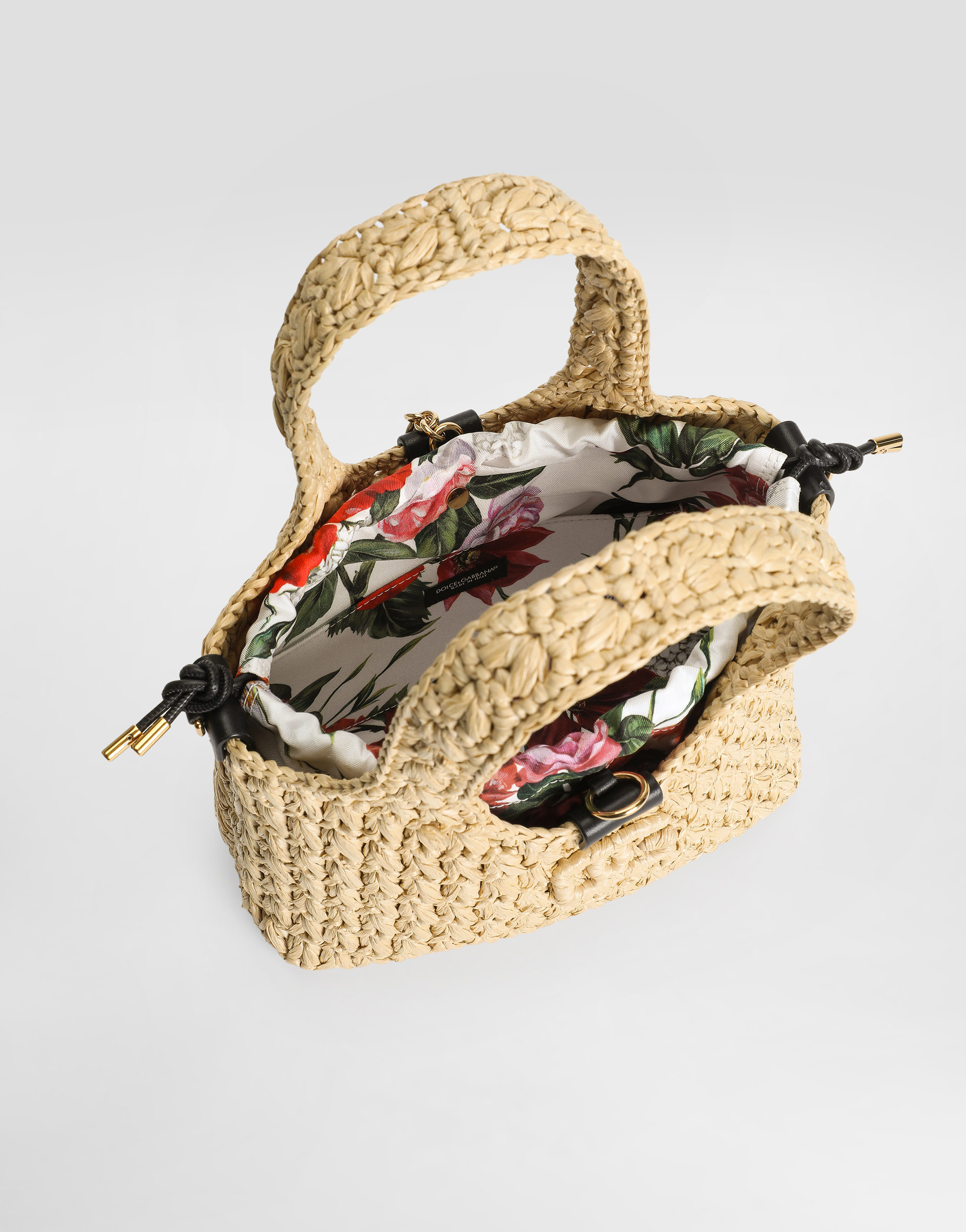 Raffia crochet shopping bag