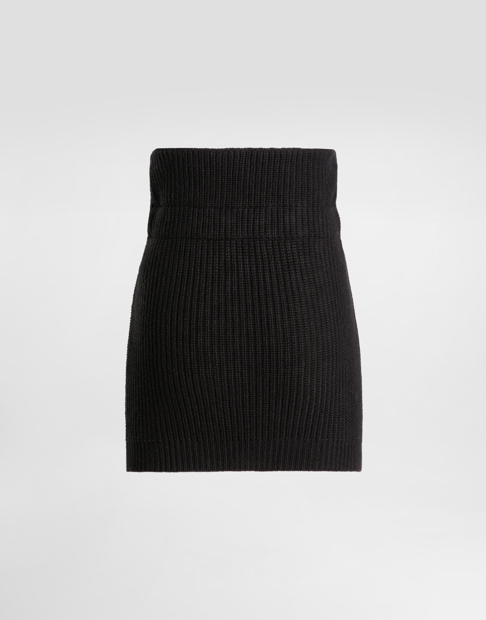 Wool knit skirt