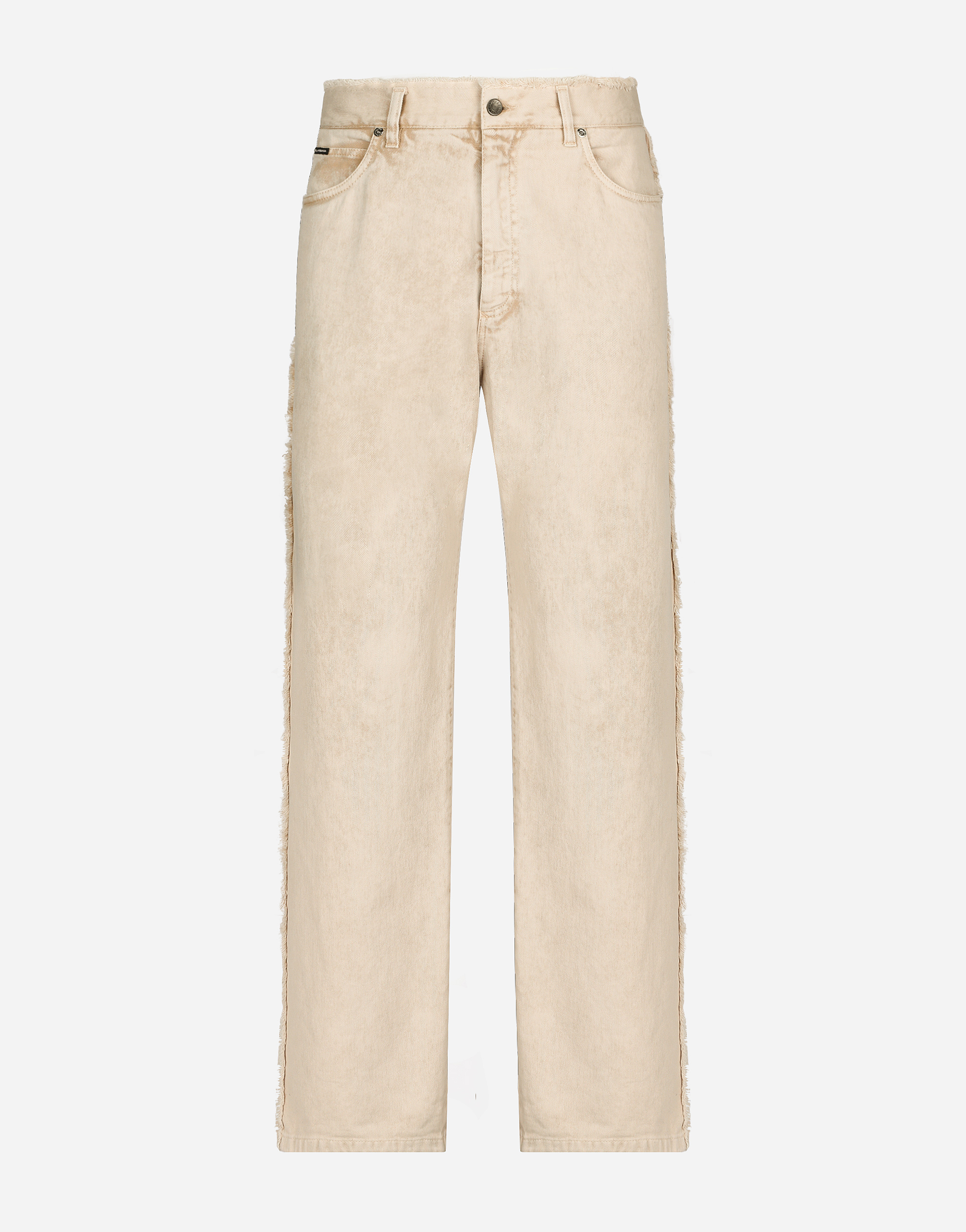 DOLCE & GABBANA OVERDYED JEANS WITH RAW HEM DETAILS