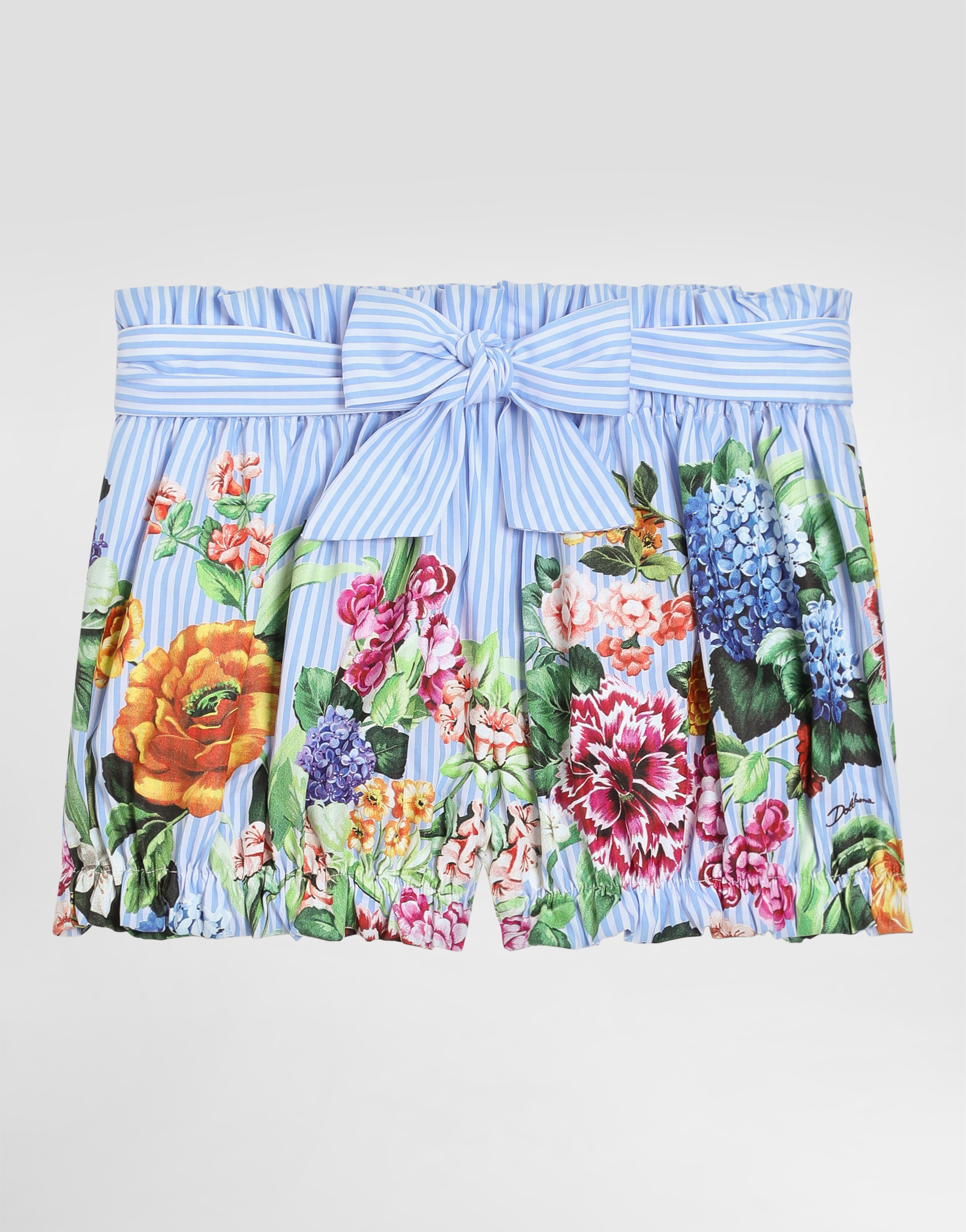 プリのガールズ フローラルプリント ストライプ ポプリン プリのガールズ フローラルプリント ストライプ ポプリン