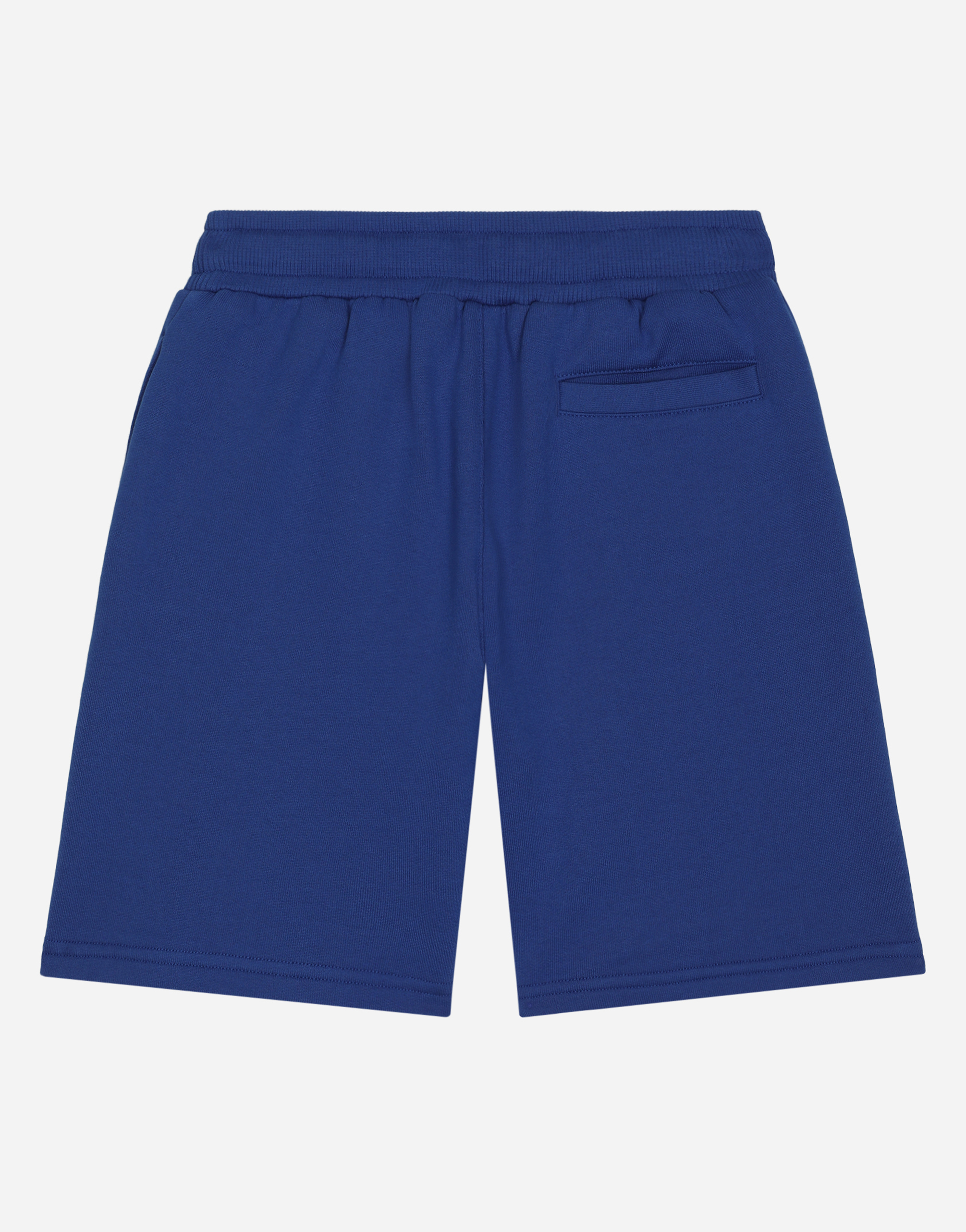 Dolce & Gabbana Jersey Jogging Shorts With Logo Tag In Blue