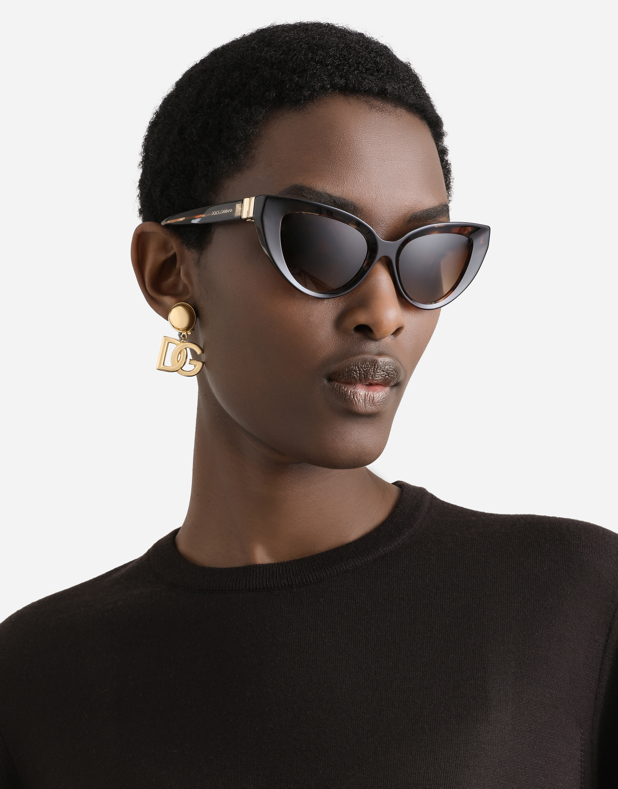 Dolce & Gabbana Dg Hinge Sunglasses In Dark Red Havana