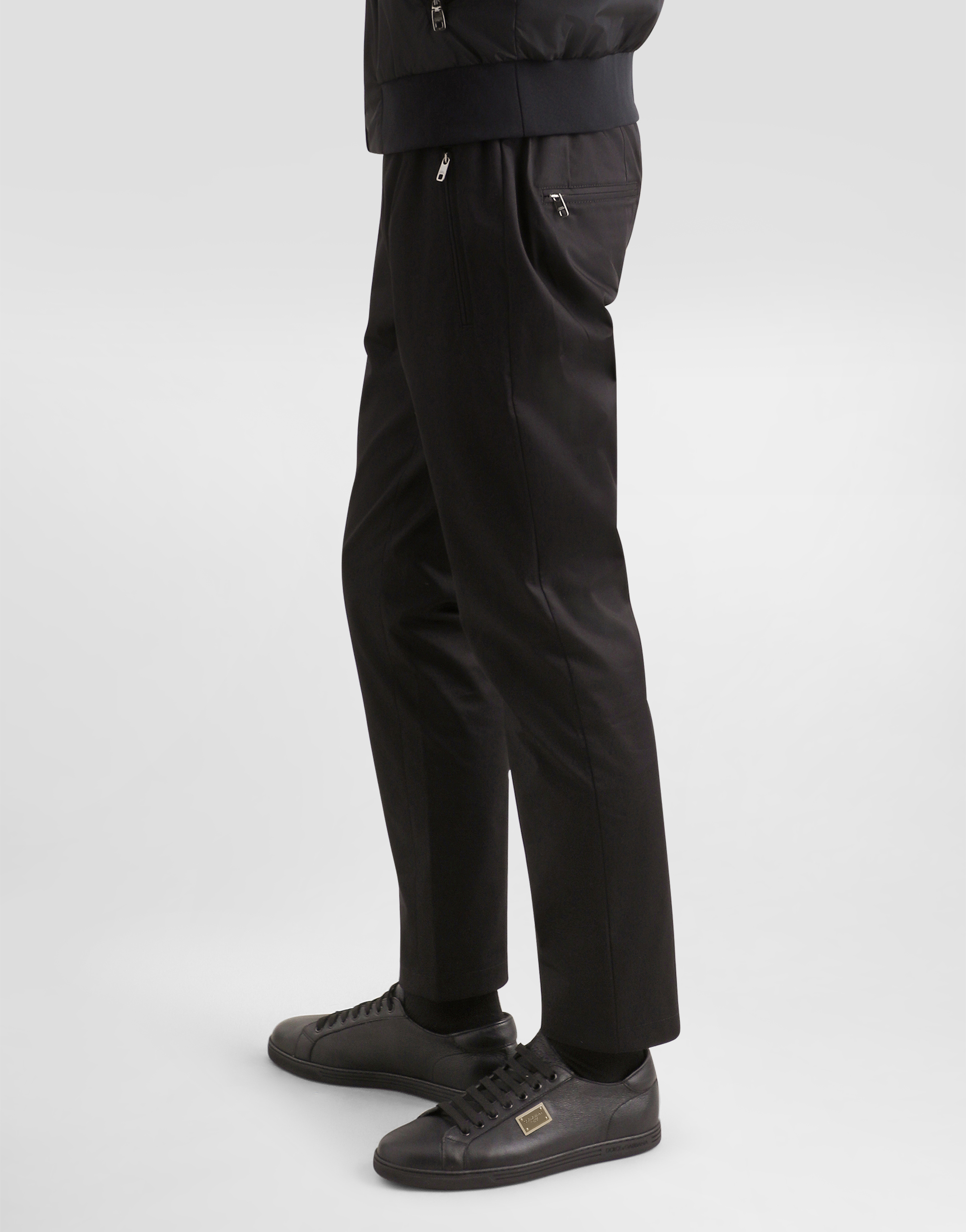 Shop Dolce & Gabbana Stretch Cotton Jogging Pants With Tag In Black