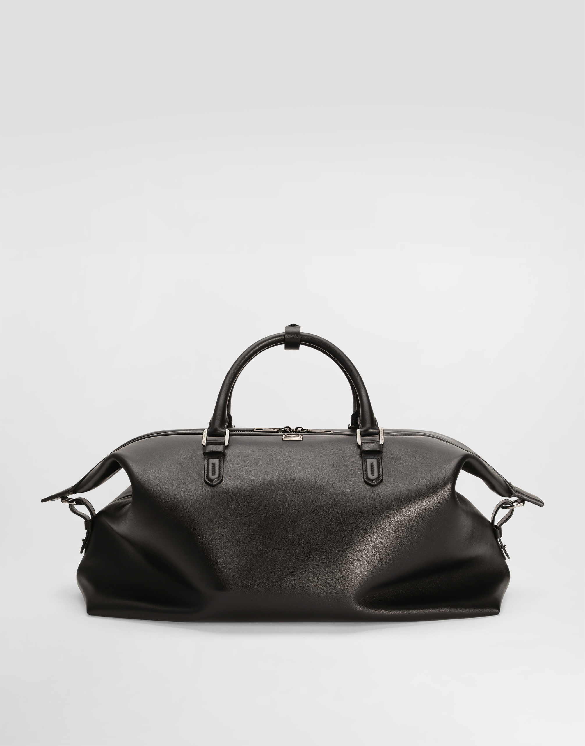 Dolce & Gabbana Calfskin Duffel Bag - Man Travel Bags Black Onesize