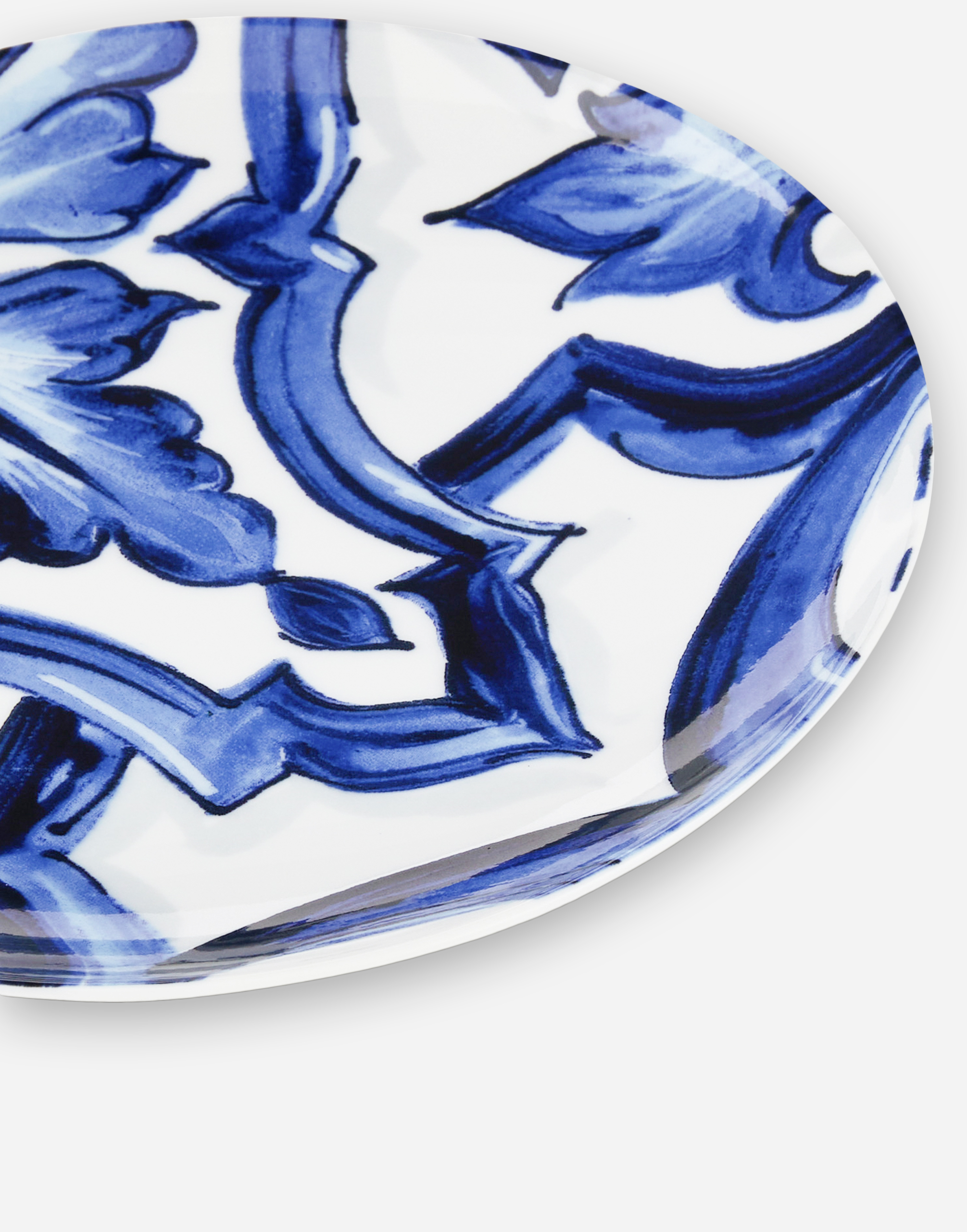 Dolce & Gabbana Set 2 Porcelain Bread Plates Multicolor Unisex Onesize In Multicolor
