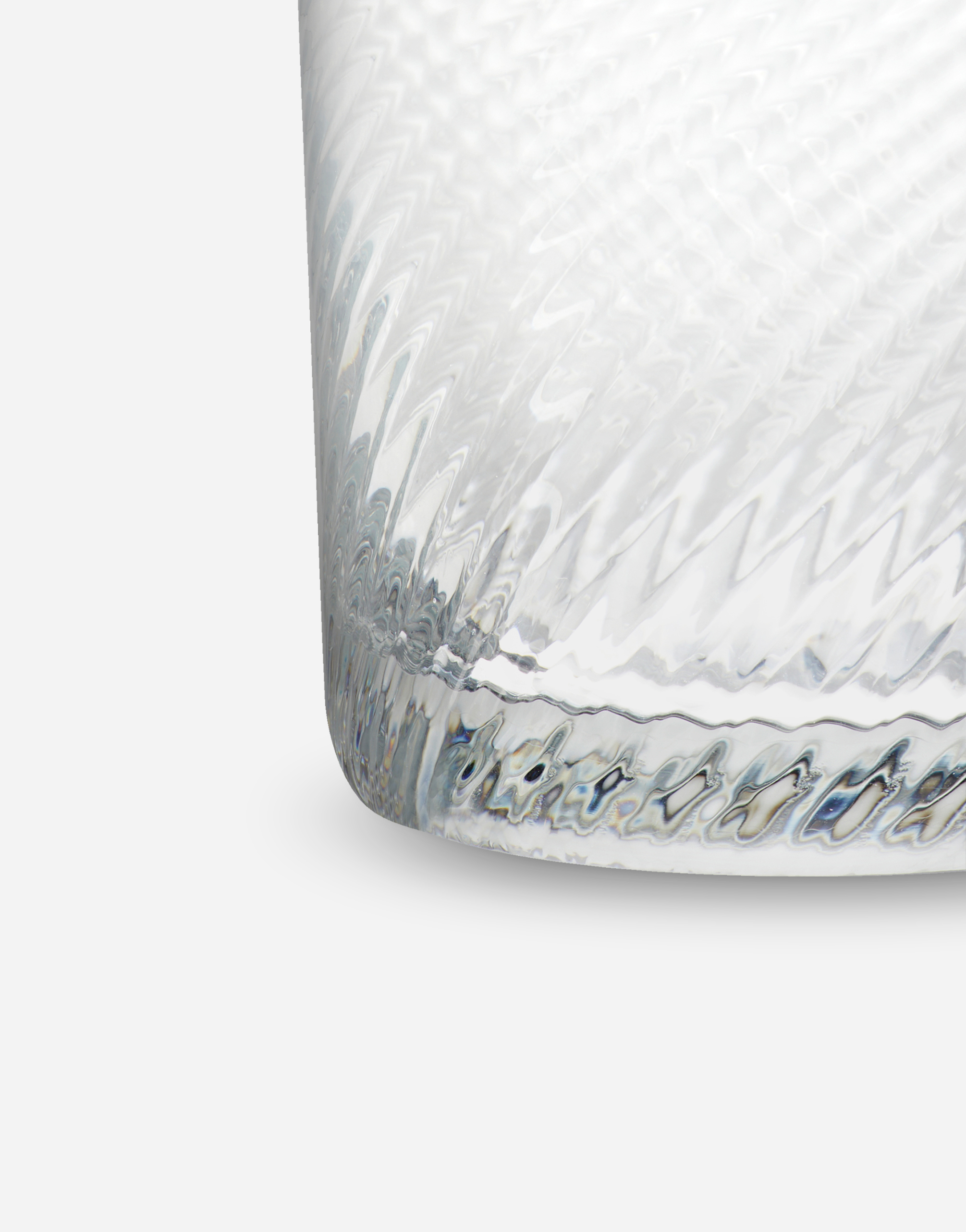 Dolce & Gabbana Set 2 Hand-blown Murano Water Glasses In Multicolor