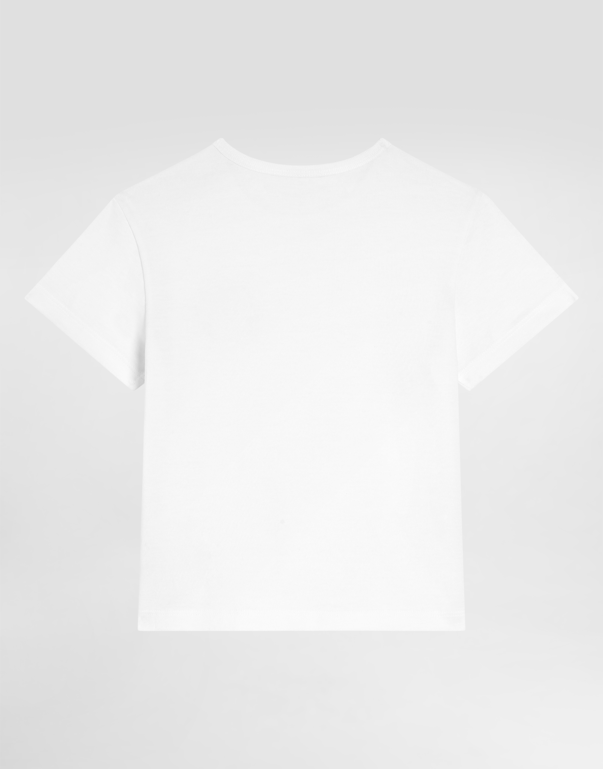 Dolce & Gabbana Jersey T-shirt With Logo Plate In White