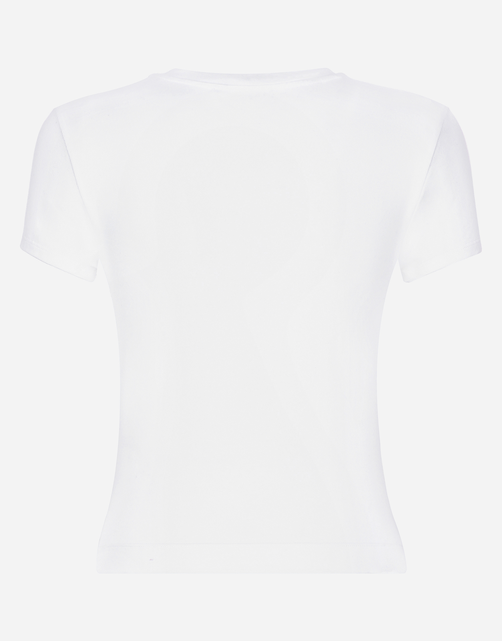 Dolce & Gabbana Logo Lettering-print Crewneck T-shirt In White