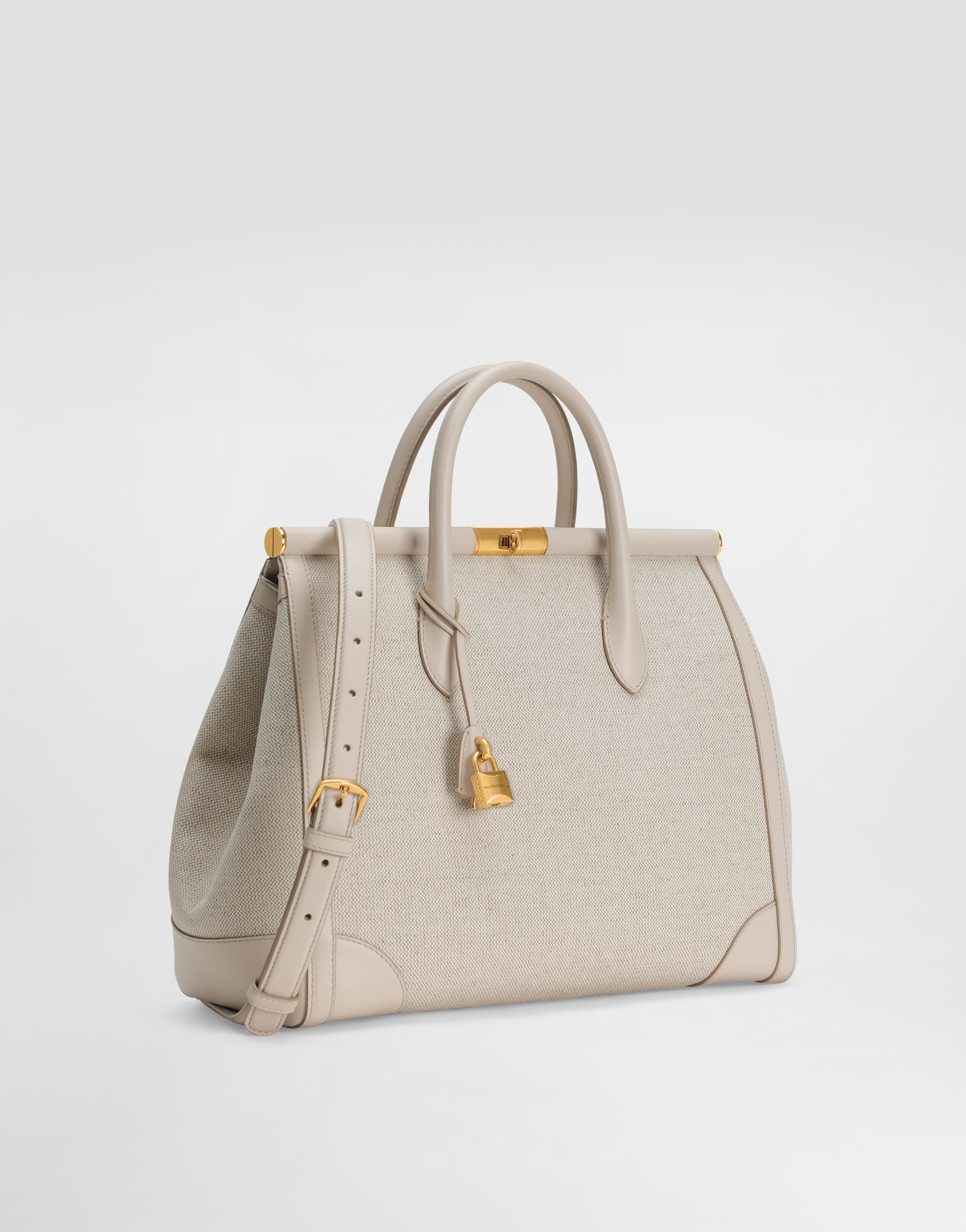 Dolce & Gabbana Marlene Fabric And Calfskin Handbag In Multi
